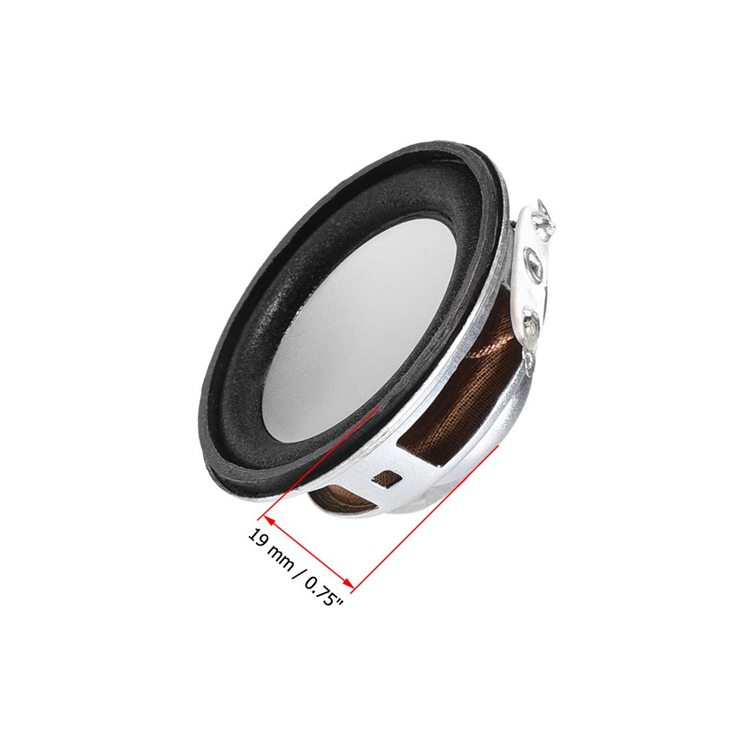 uxcell 3W 4 Ohm Micro Internal Speaker - 40mm Dia Magnet Loudspeaker (2pcs) for DIY Electronics, Laptop Repair & Audio Projects