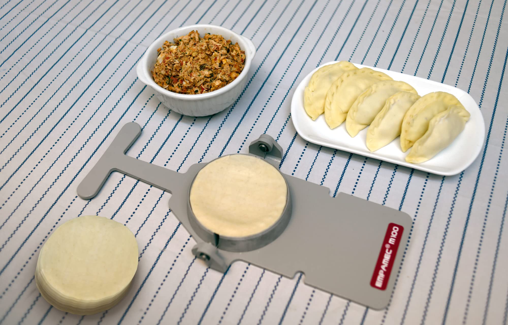 Empanada Maker - 4.7 Inch (12 cm) Dough Size Diameter - Perfect for Homemade Empanadas, Snacks & Party Appetizers