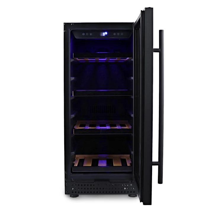 HUSKY Riserva 80L Single Zone Wine Cooler Refrigerator - Black HUSWS33SMBZY for Home, Office, or Restaurant Wine Storage & Display