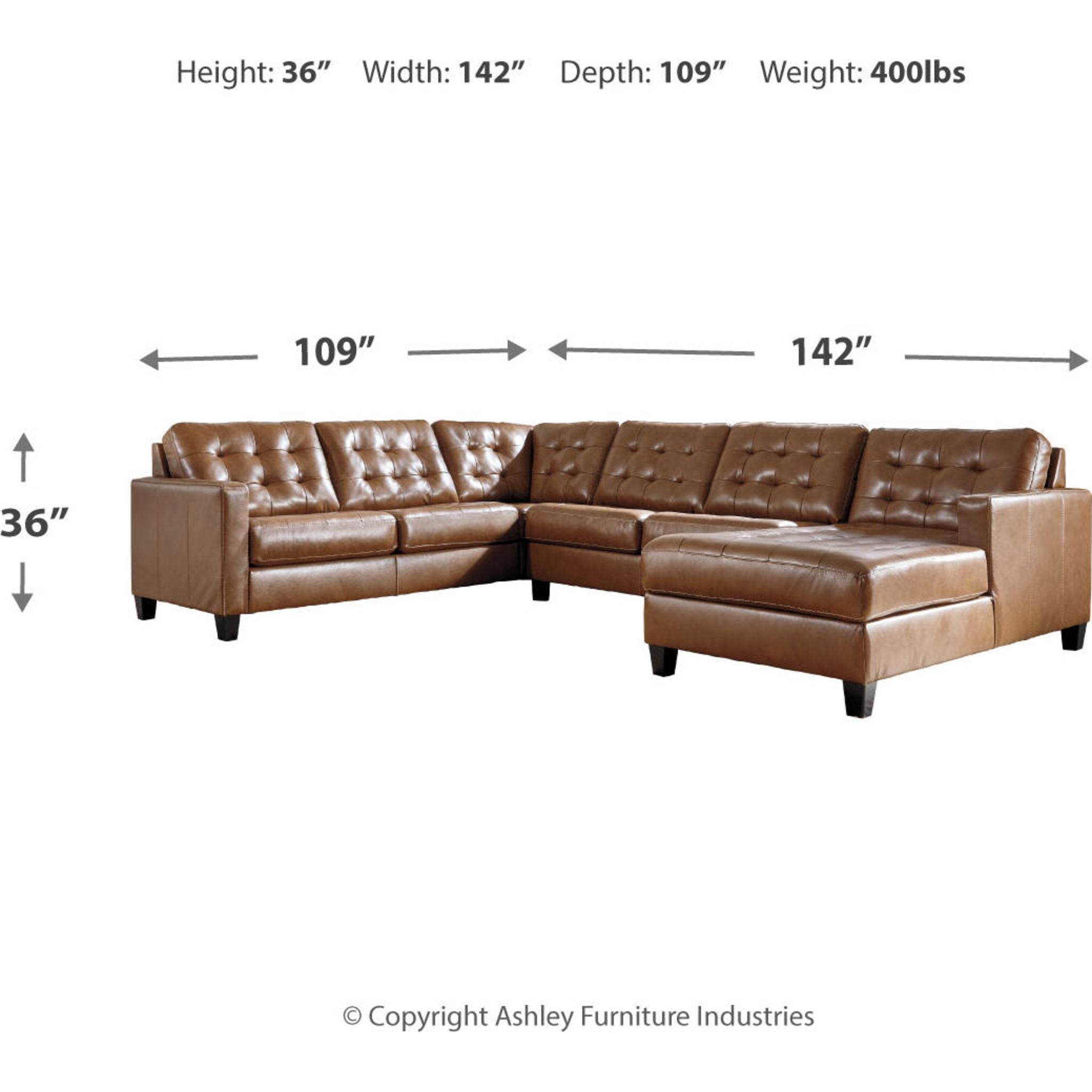 Baskove 4-Piece Sectional Sofa with Chaise Lounge - Modern L-Shaped Couch Set for Living Room, Family Room & Apartment - Soft Fabric Upholstery, Comfortable Seating for Relaxation & Entertainment