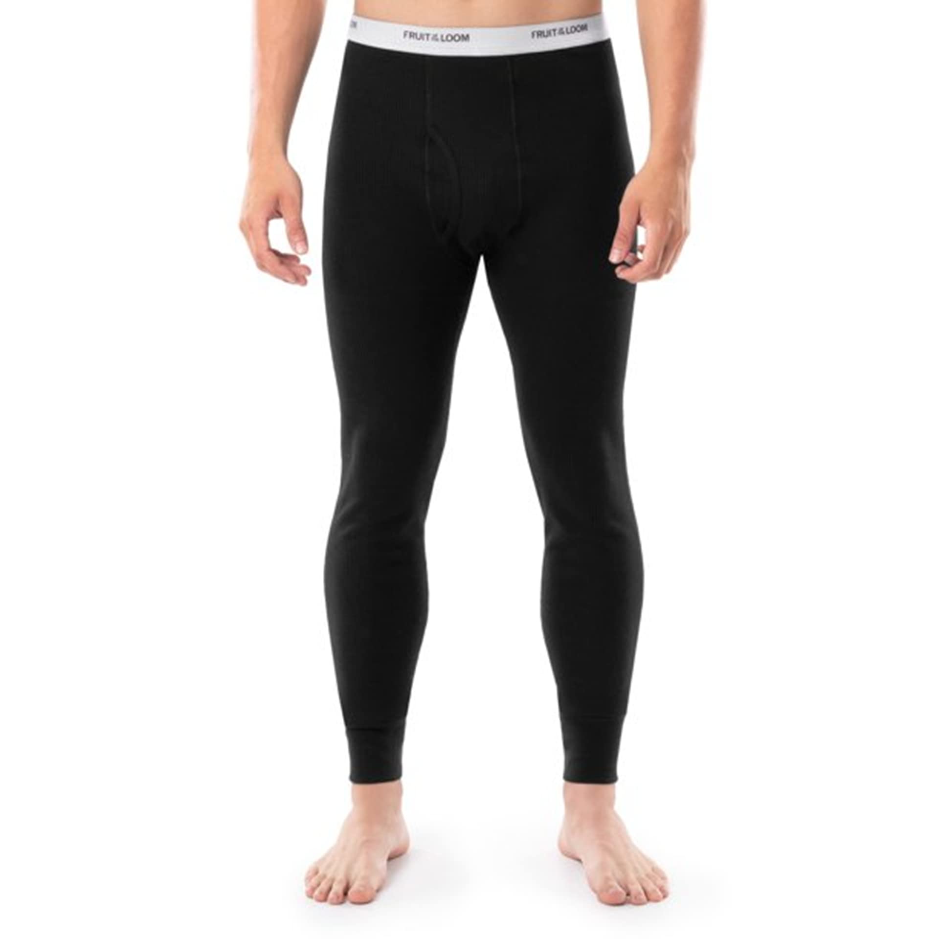 Fruit of the Loom Men's Classic Midweight Waffle Thermal Underwear Pants - Warm Winter Base Layer for Outdoor Activities & Cold Weather Comfort