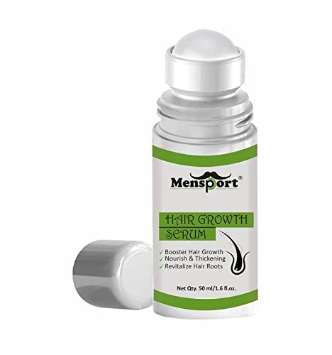 Mensport Hair Growth Serum Roll On - 50ml for Men & Women | Strengthens Hair, Reduces Breakage & Adds Volume | Natural Formula for Strong & Healthy Hair | Perfect for Daily Use & Thinning Hair Care
