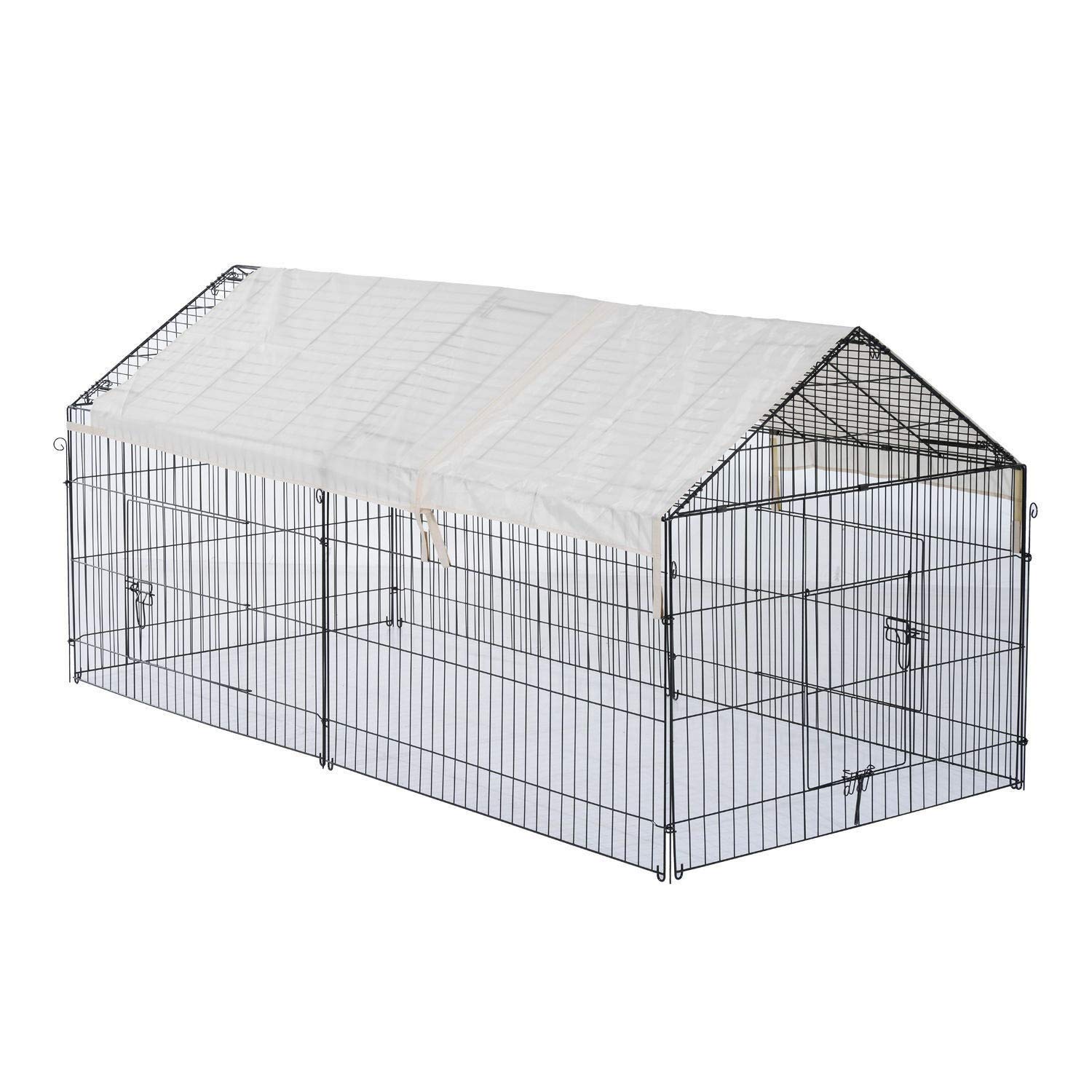 GXP Outdoor 87 Inch Large Dog Kennel Crate - Heavy Duty Pet Enclosure Playpen with Removable Cover - Indoor & Outdoor Use for Dogs, Puppies, and Pets - Perfect for Backyard, Camping, and Travel