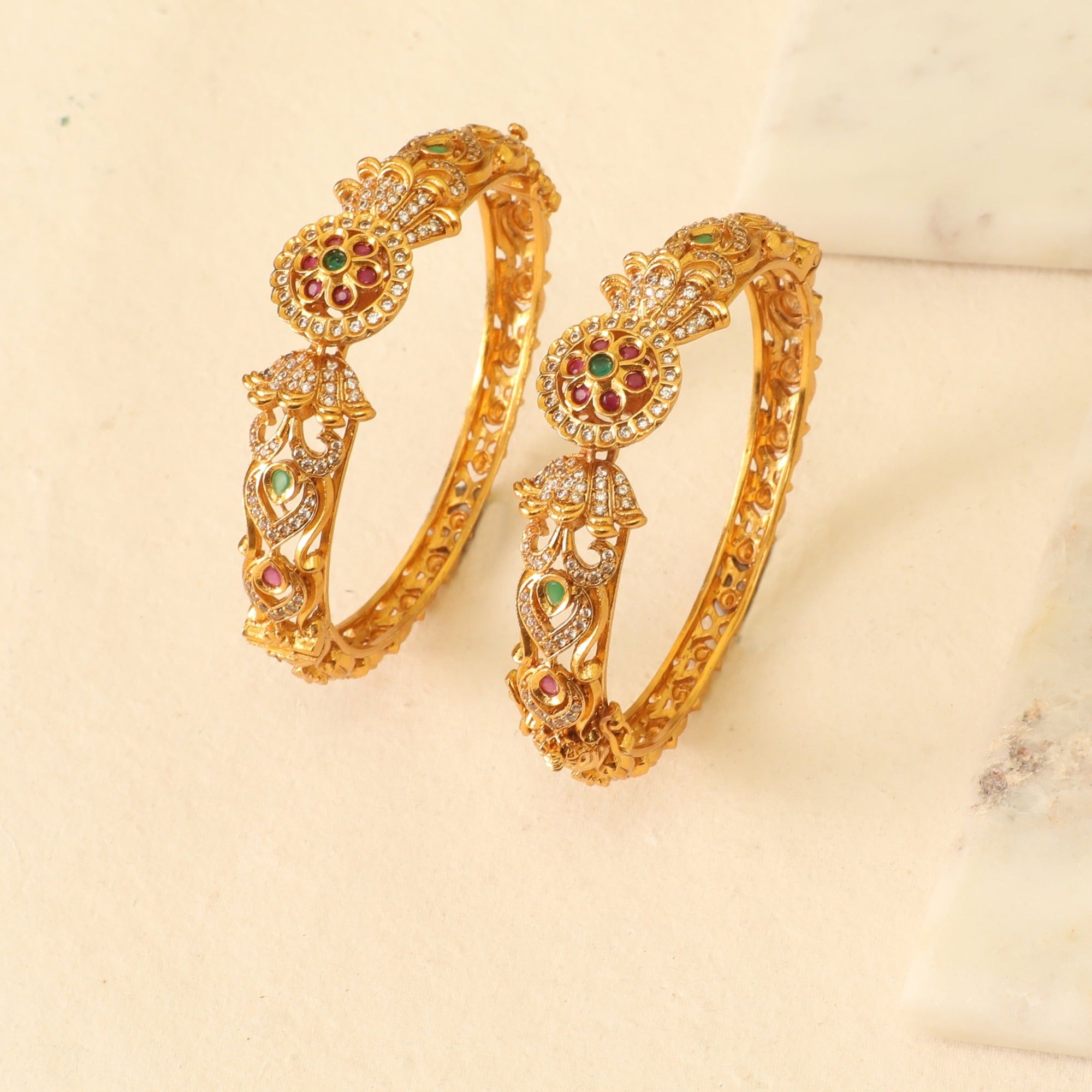 Exquisite Sarang Antique Bangles - Handcrafted Vintage Bracelets for Women - Perfect for Boho Fashion, Wedding Accessories & Ethnic Jewelry Collection