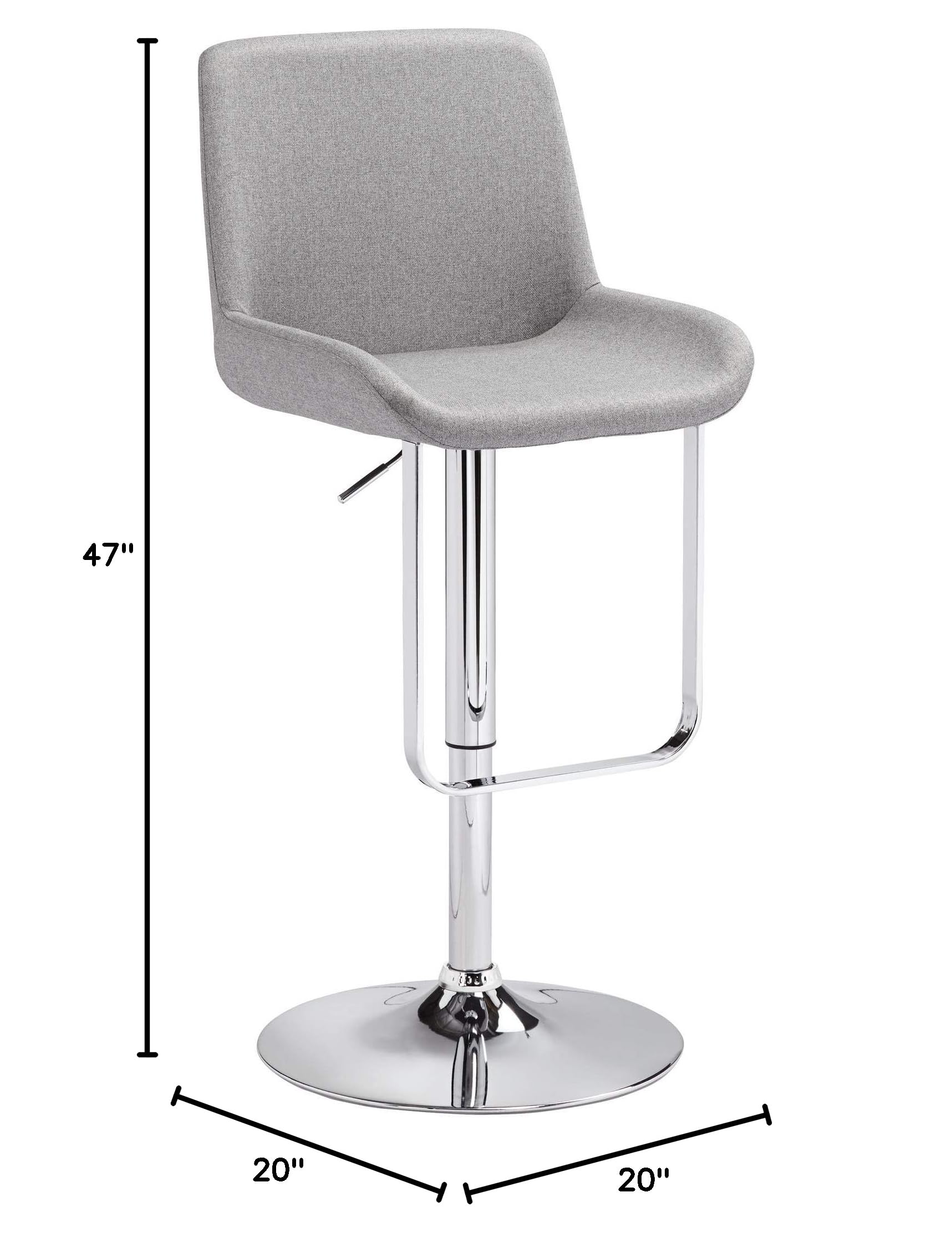 Vanguard Chrome Metal Swivel Bar Stool - 32.5