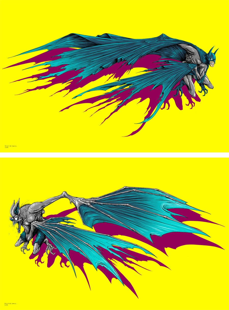 Batman vs Man-Bat Poster Set - Premium DC Comics Wall Art for Home, Office & Game Room Decor