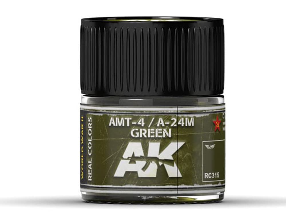 AK Interactive Real Color Air Single Paint Line 10ml - RC315 AMT-4/A-24M Green Model Paint for Airbrushing - Perfect for Military Models, Miniatures & Scale Modeling