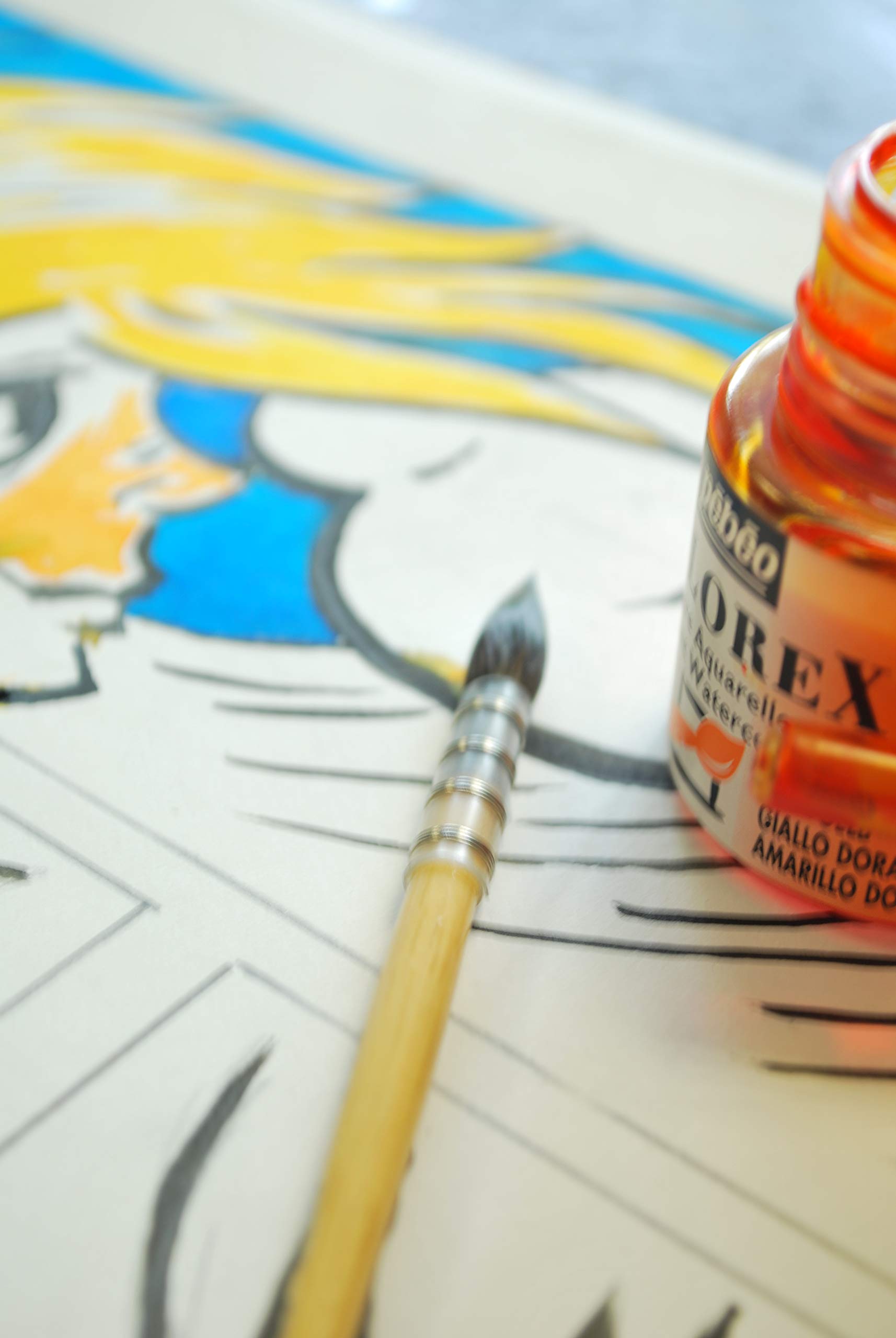Pebeo Colorex Watercolor Ink - 45ml Bottle with Dropper (Silver) | Premium Artist Paint for Calligraphy, Illustration & Mixed Media Art Projects
