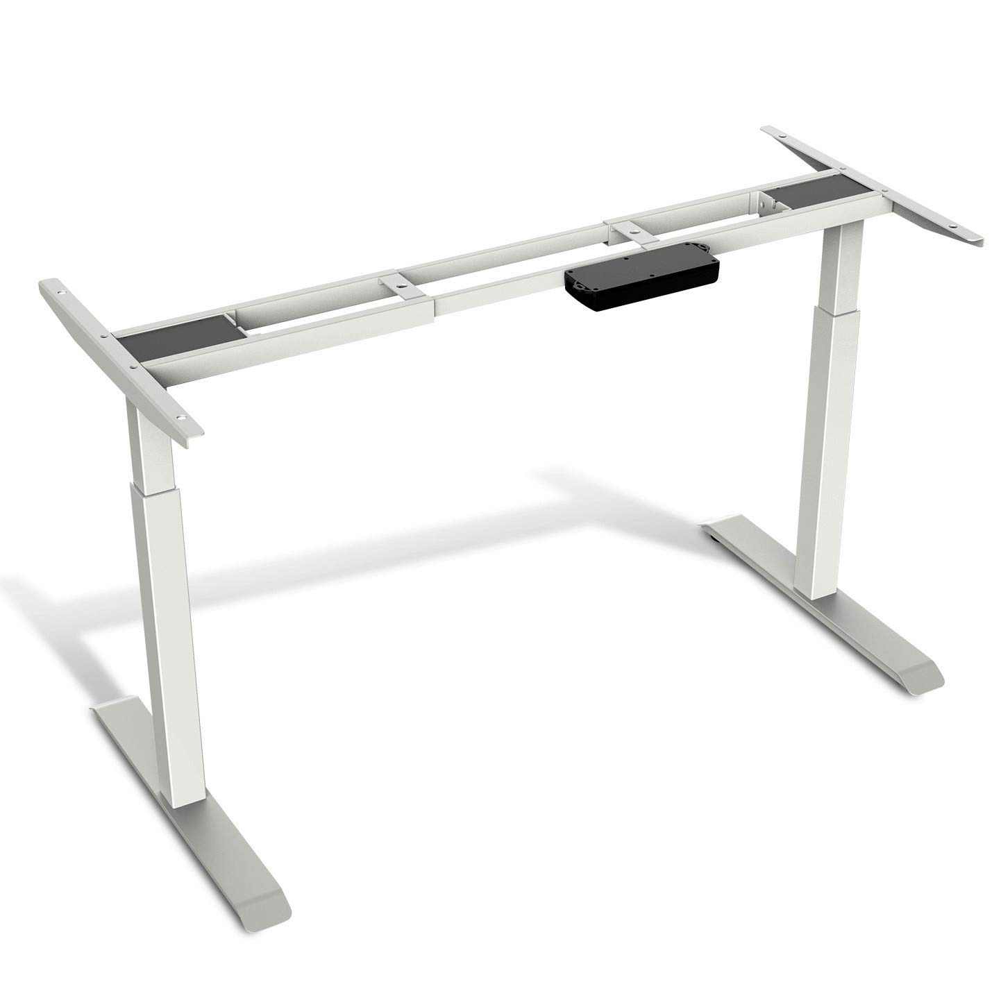 MCombo Dual Motor Electric Adjustable Standing Desk Frame - 4 Memory Positions, Heavy Duty Stand Up Desk Base, Frame Only 1688 (White) - Perfect for Home Office, Gaming & Workspace Ergonomics
