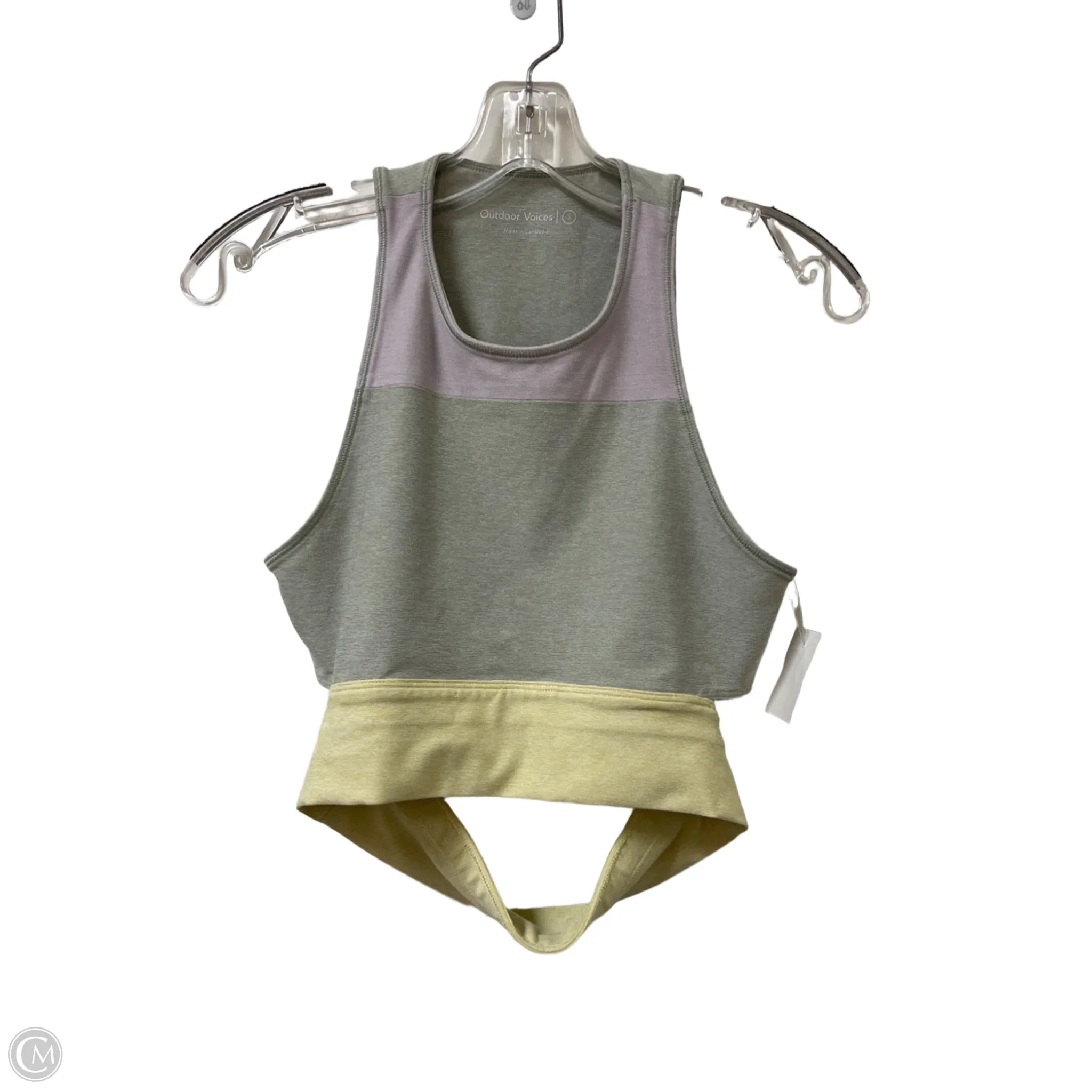 Outdoor Voices Purple & Yellow Athletic Sports Bra - Size S for Women | Perfect for Yoga, Running & Gym Workouts
