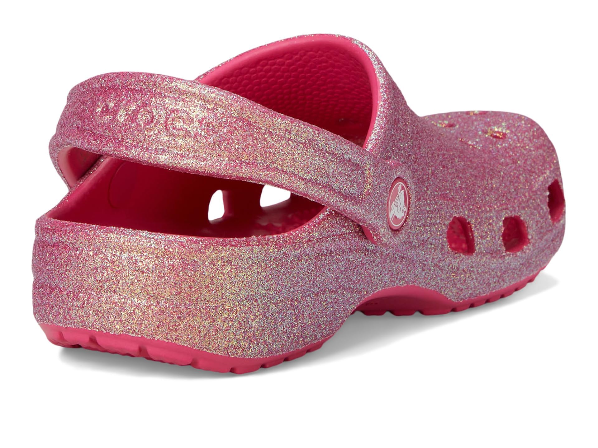 Crocs Kids' Classic Glitter Clog - Lightweight & Comfortable Water Shoes for Girls & Boys, Perfect for Beach, Pool & Outdoor Play