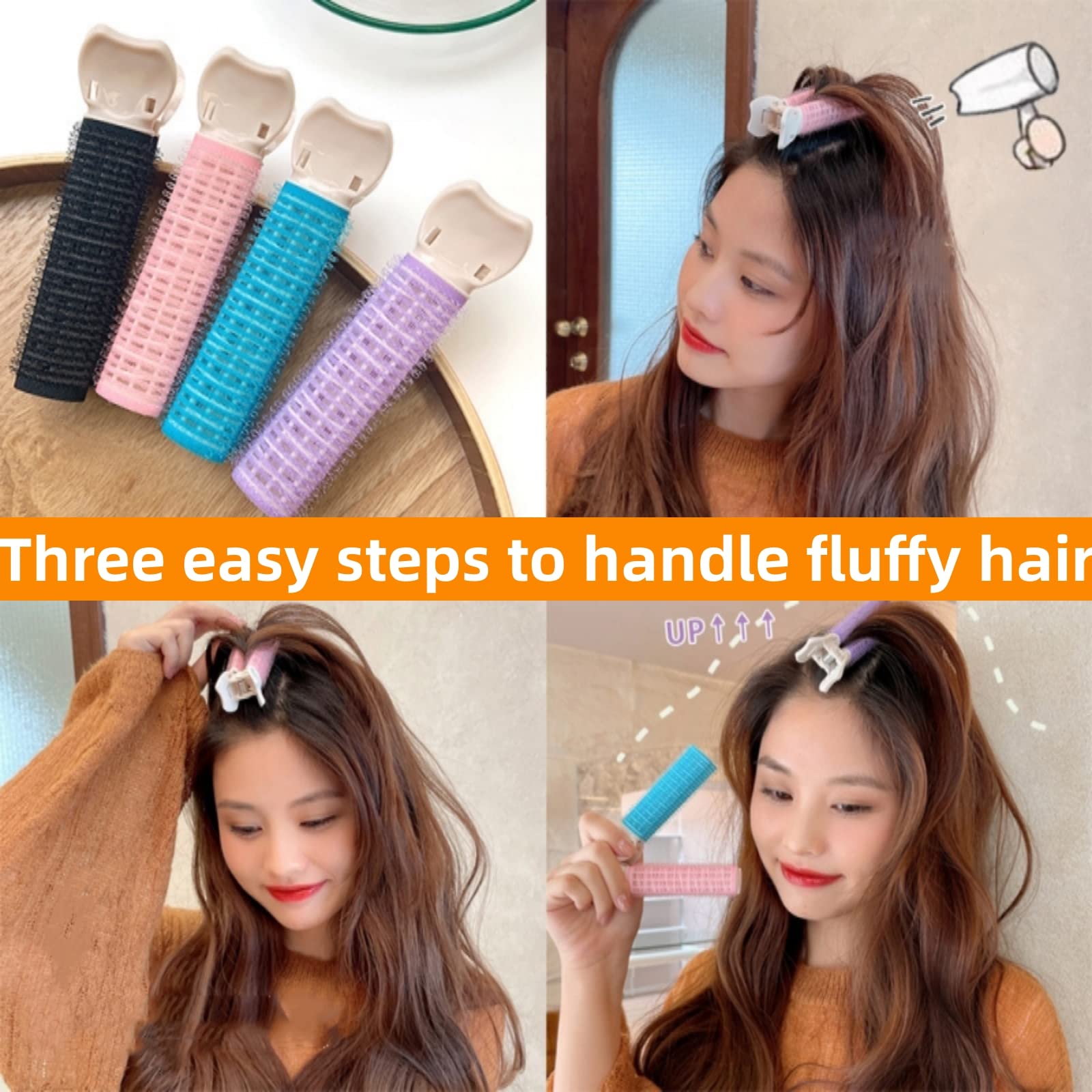 6PCS Volumizing Hair Clips for Women - Root Lift Clips for Fluffy & Thick Hair - Instant Volume Boosters in Purple, Pink & Blue - Perfect for Styling, Parties & Everyday Use