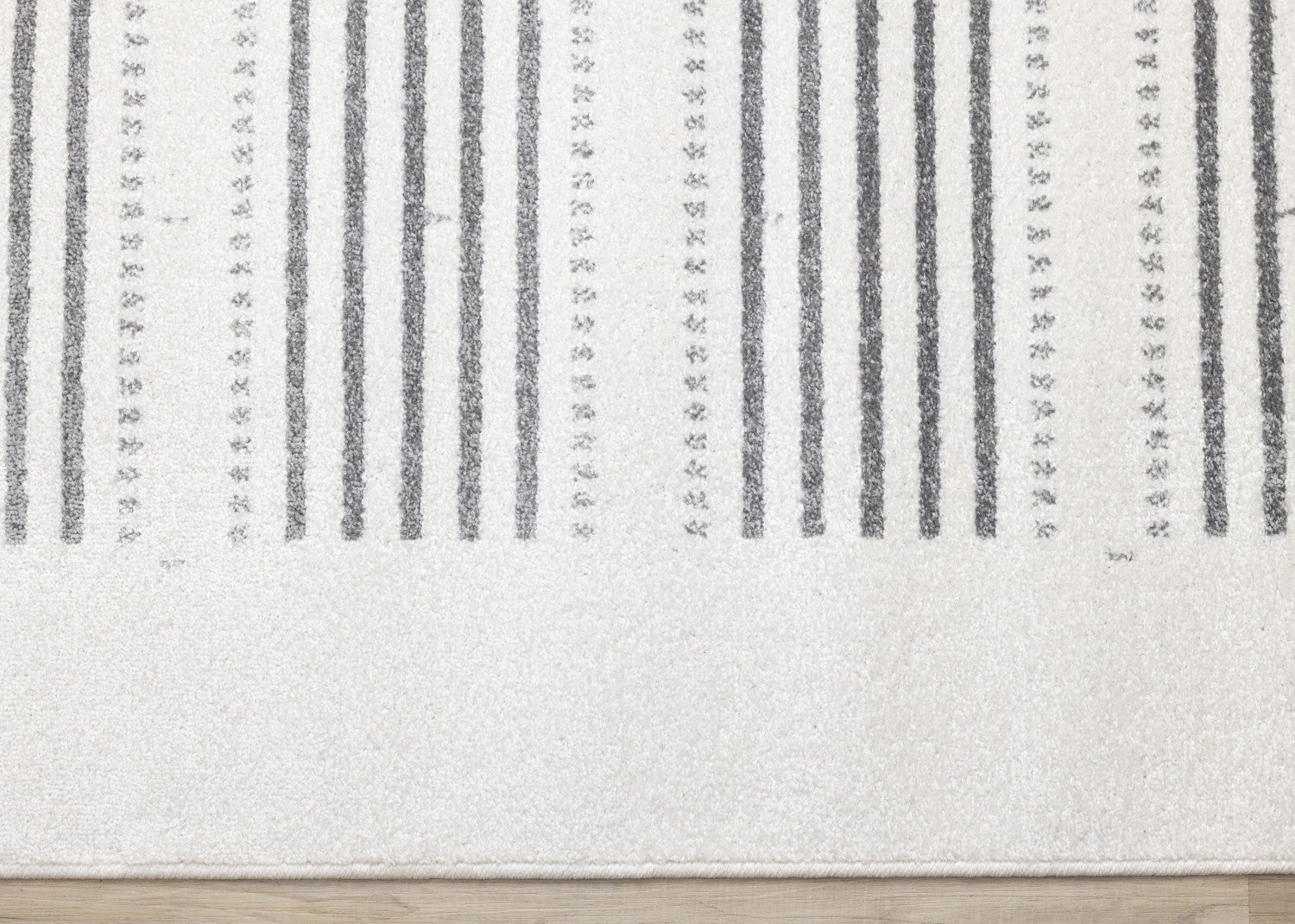 Claremont Modern Area Rug 5' x 8' - Sleek White & Grey Design for Living Room, Bedroom & Office Decor