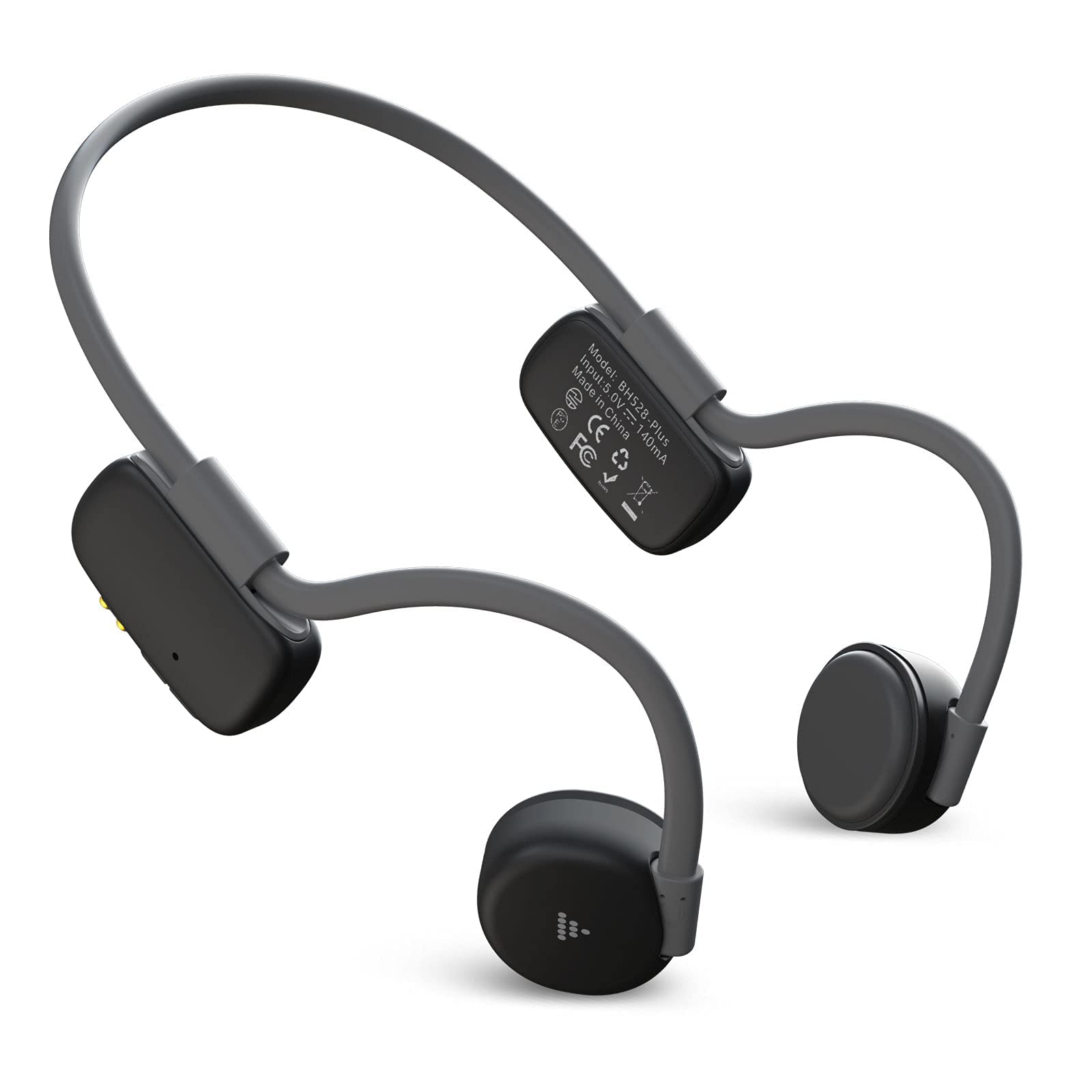 Wireless Bone Conduction Headphones with Noise Cancelling Mic - IPX6 Waterproof Bluetooth Headset for Running, Cycling & Hiking - Open-Ear Design for Clear Calls & Music (Black) - Perfect for Outdoor Sports, Workouts & Office Use
