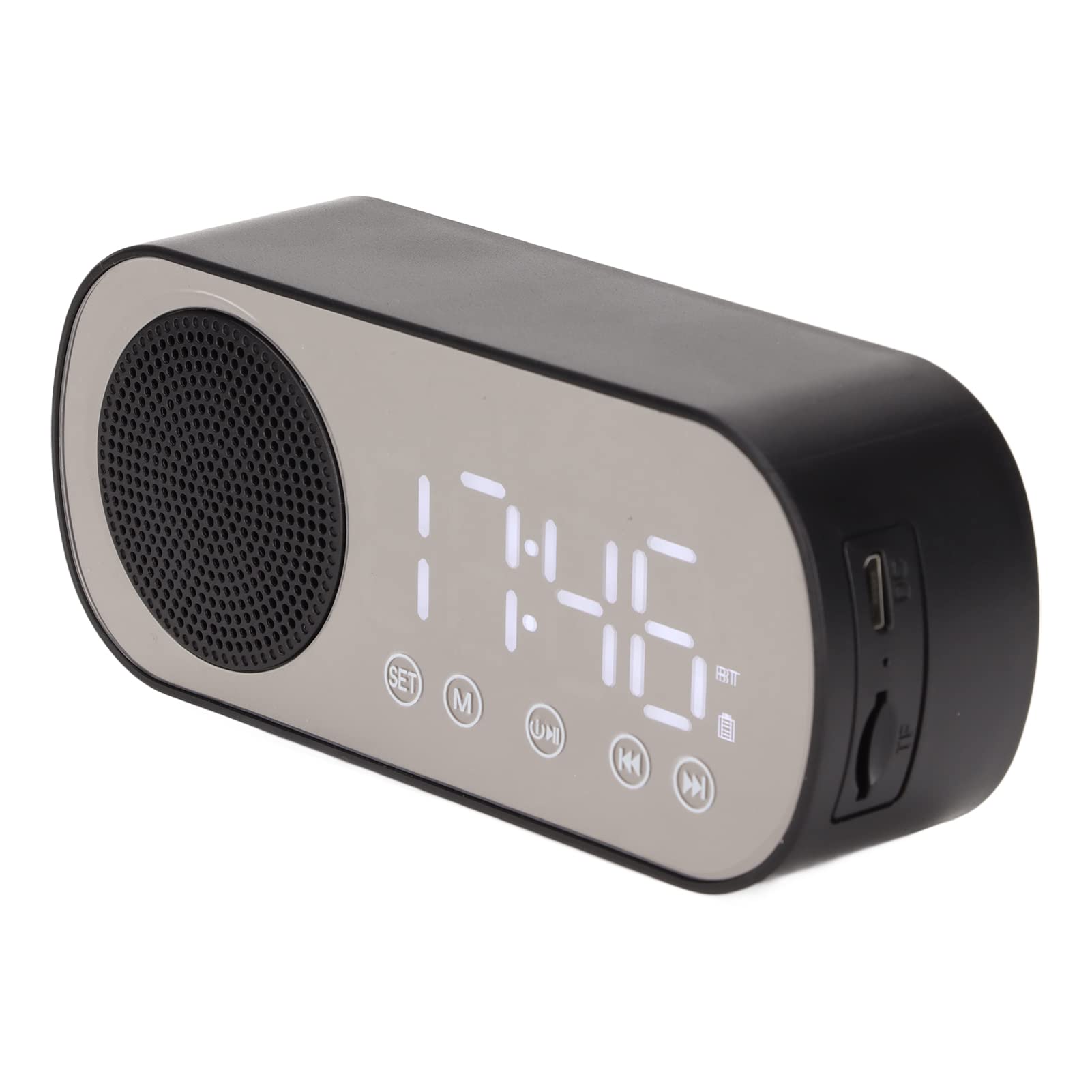Portable Digital Alarm Clock with FM Radio & Bluetooth Speaker - USB Charger, Large LED Display for Bedroom, Office, Travel | Wake Up to Music, White Noise & Relaxing Sounds | Perfect for Morning Routines, Meditation, Camping, Hiking & Nightstand Use | Ideal Gift for Home, Dorm, Outdoor Adventures
