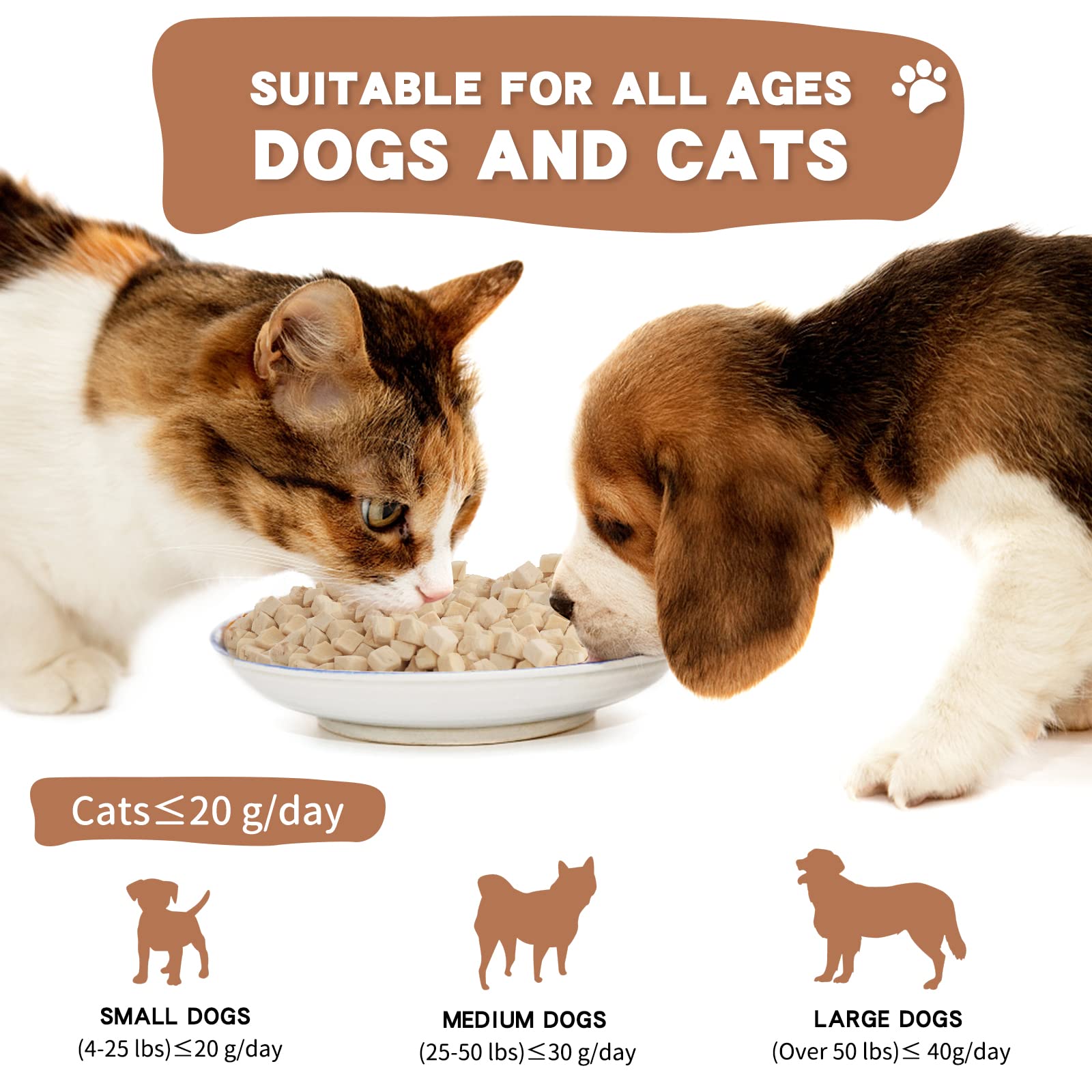 Freeze Dried Raw Chicken Cat and Dog Treats - Single Ingredient, Grain-Free, High Protein Pet Snacks for Weight Control | All Natural Training Rewards for Small Dogs & Picky Eaters | Perfect for Obedience Training, Daily Treats, Travel & Home Use | Healthy Pet Food Topper for Cats & Dogs