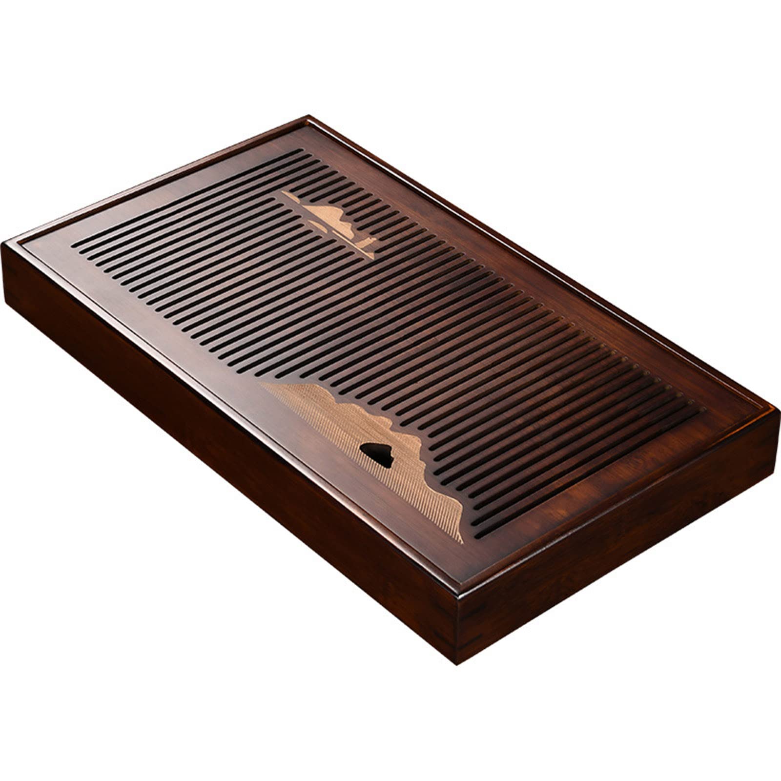 Premium Bamboo Tea Tray - Chinese Kung Fu Water Storage Tea Serving Tray with Detachable Structure (30cm/38cm/48cm) | Elegant Home & Office Decor for Tea Ceremony, Zen Meditation & Gift Giving