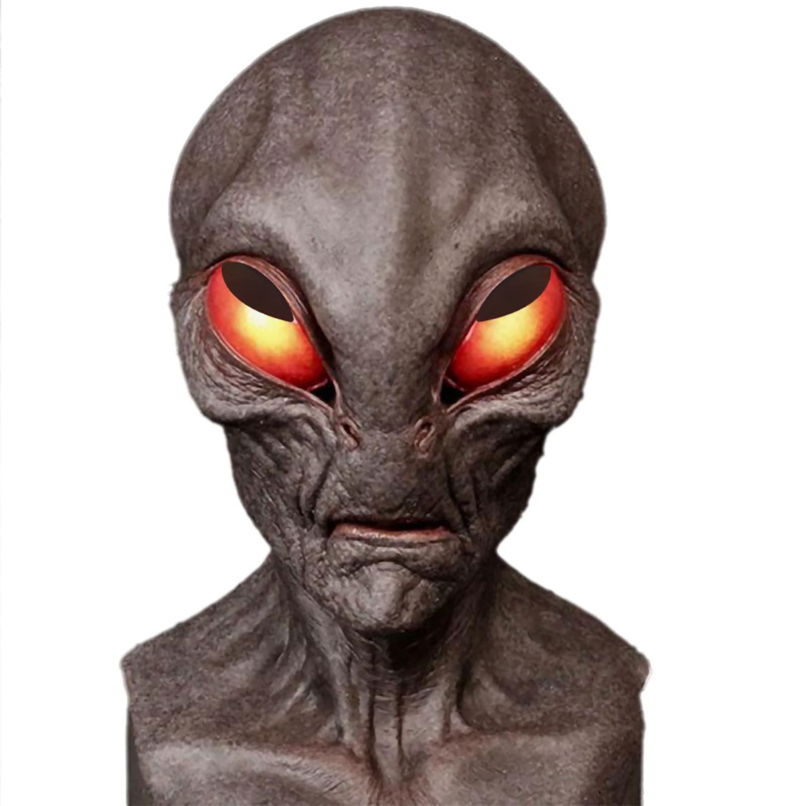 Scary Halloween Alien Mask - Horror Costume Accessory for Halloween Party, Haunted House & Yard Decorations - Perfect for Trick or Treat & Spooky Decor