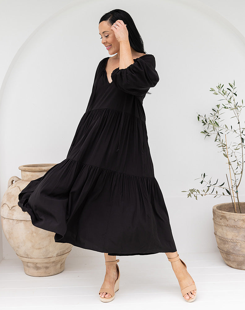 Bee Maddison Jackson Dress - Elegant Black Women's Party Dress for Evening Events, Cocktail Parties & Special Occasions