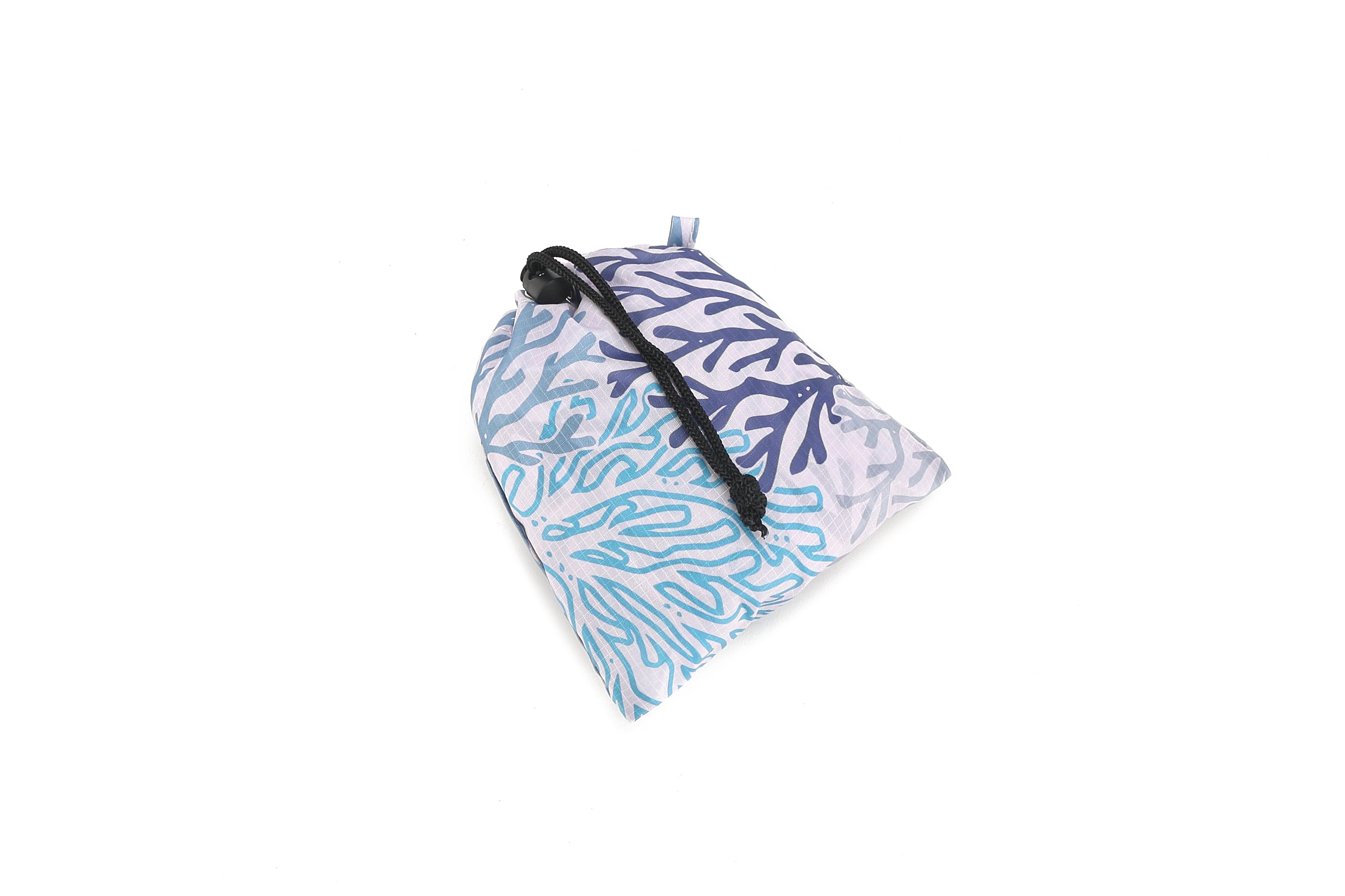 Foldable Reusable Shopping Bag - Jacqueline Coral Blue Tote for Groceries, Beach, Travel & Daily Use | Eco-Friendly & Lightweight