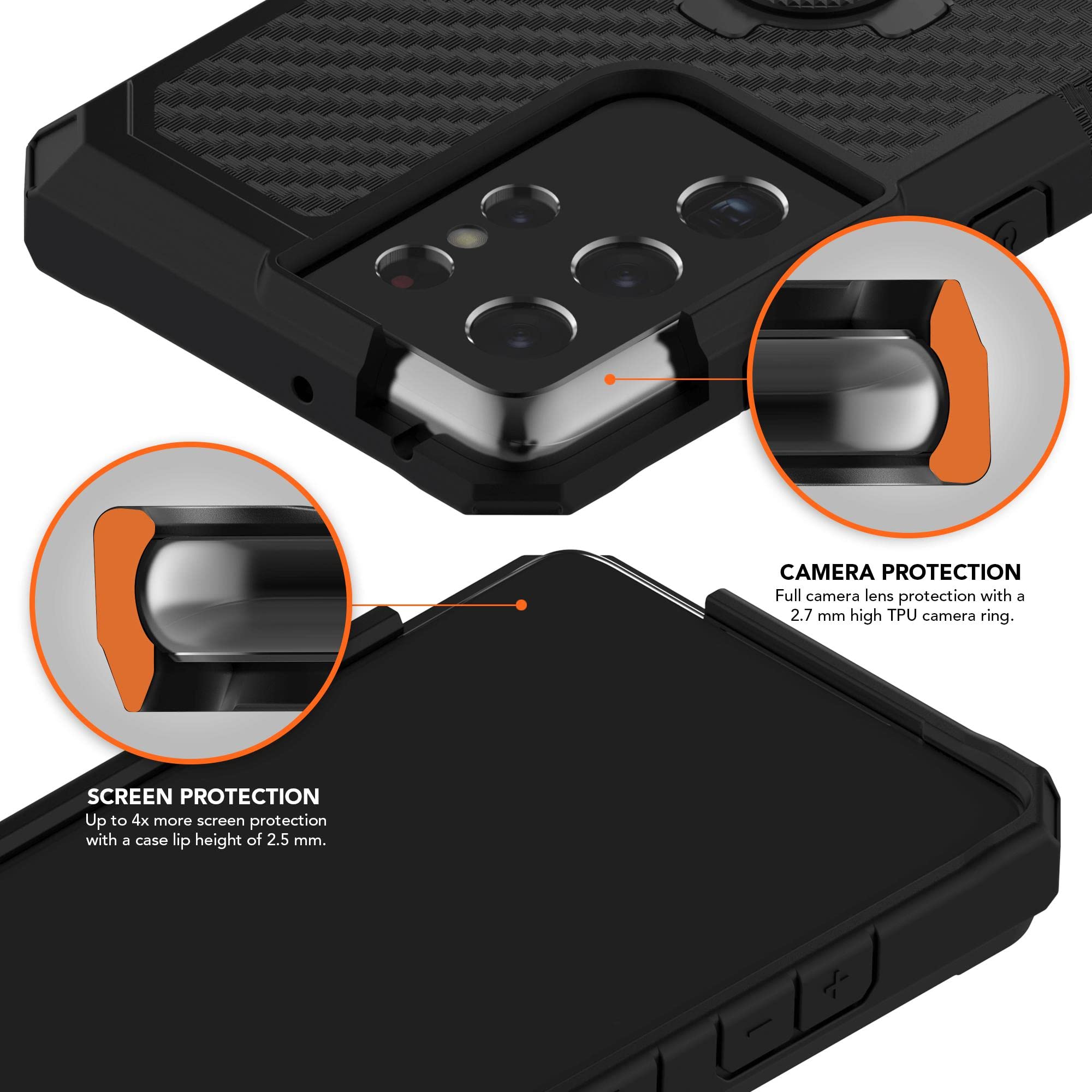 Rokform Galaxy S21 Ultra 5G 防摔手机壳 + Pro系列自行车支架 - 适用于骑行、户外探险和日常防护