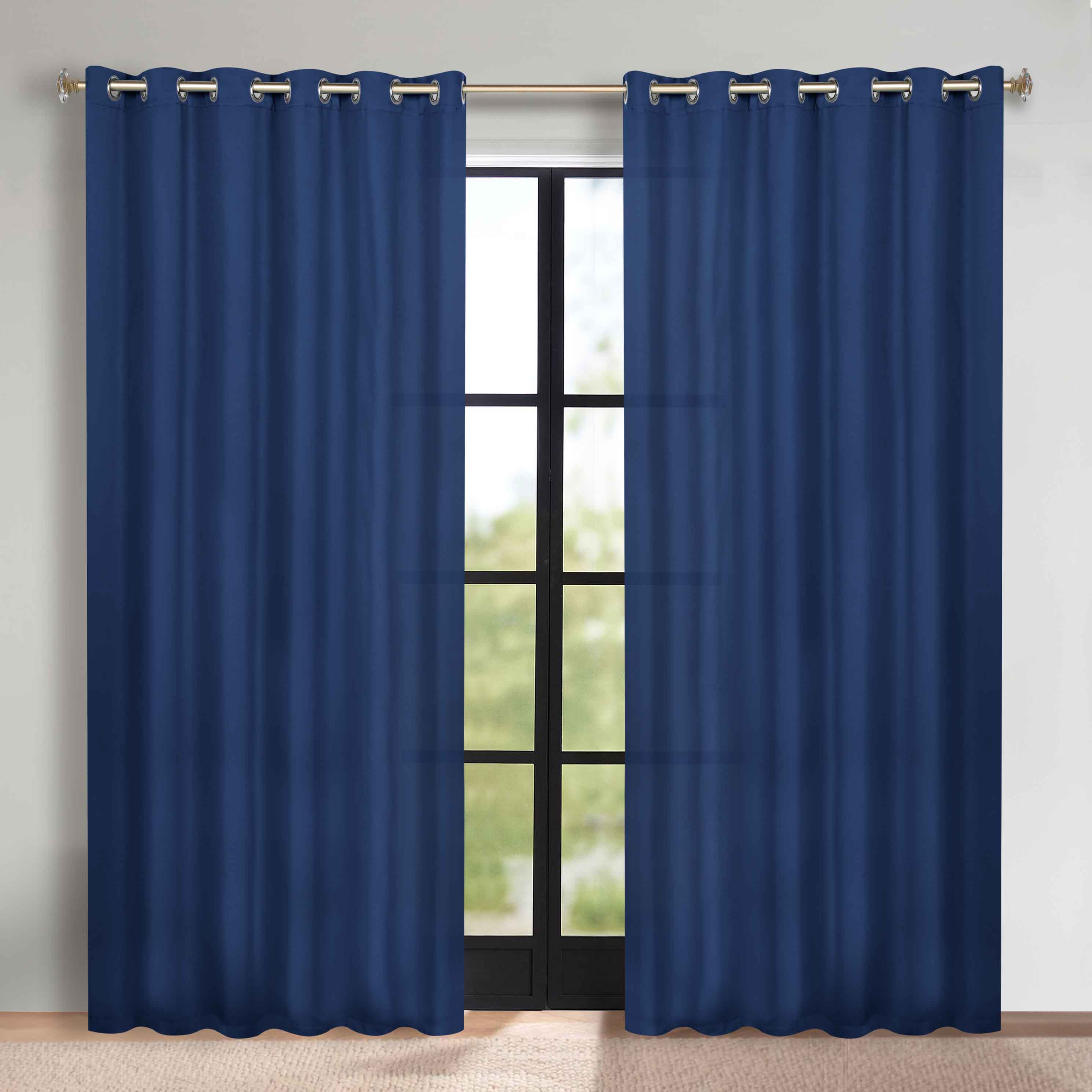 Classic Modern Solid Blackout Curtain Panels - Set of 2 for Bedroom & Living Room - Light Blocking Thermal Insulated Window Drapes for Home Decor