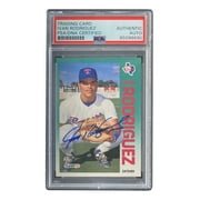 Ivan Rodriguez Autographed 1992 Fleer #316 Texas Rangers Rookie Card - PSA/DNA Certified - Perfect for Baseball Memorabilia Collections & Sports Fan Gifts