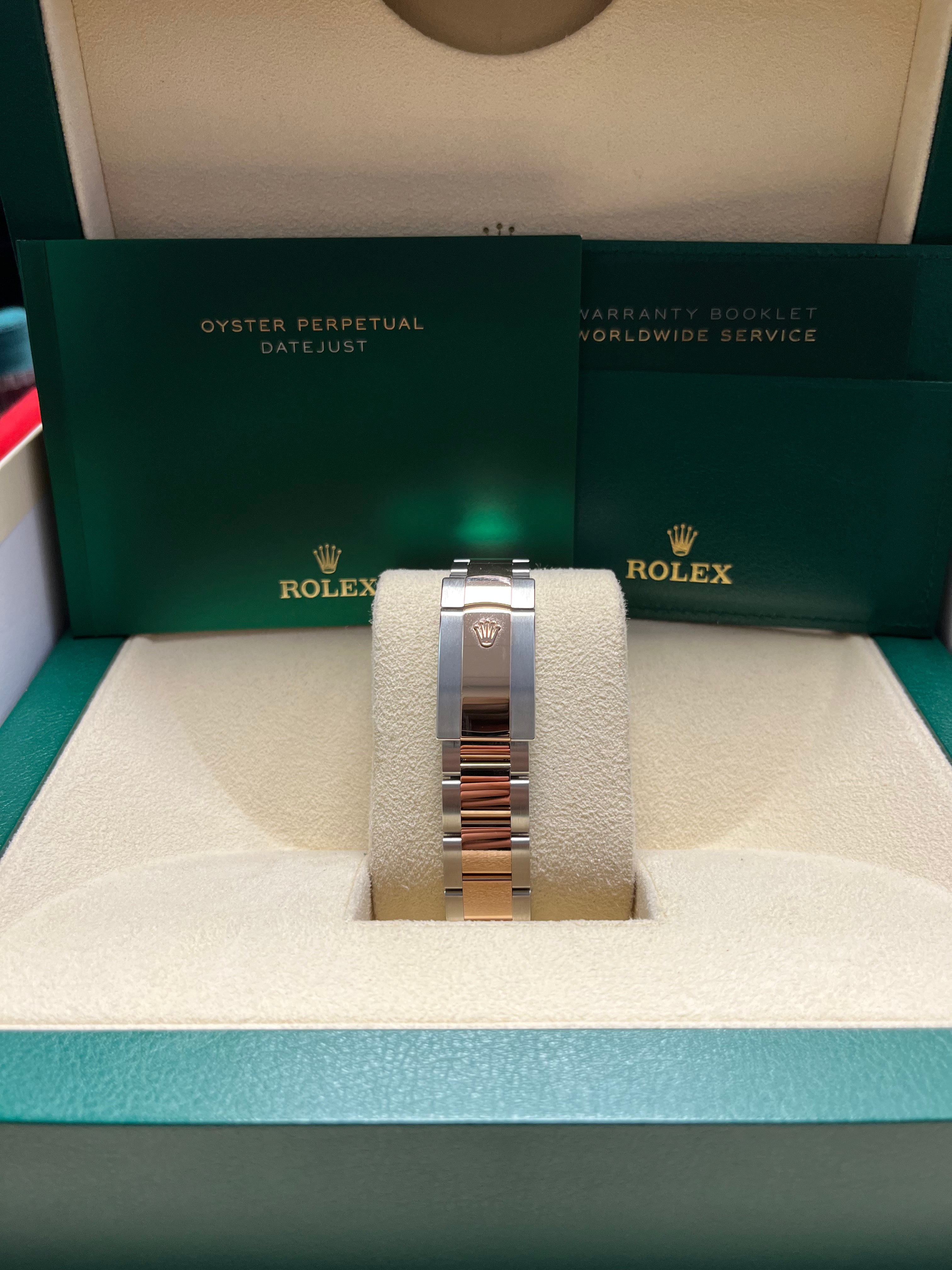 Rolex Datejust 41 Two Tone Stainless Steel & Rose Gold Watch with Sundust Diamond Dial, Fluted Bezel & Oyster Bracelet (Ref#126331) - Luxury Dress Watch for Men, Perfect for Business, Weddings & Special Occasions