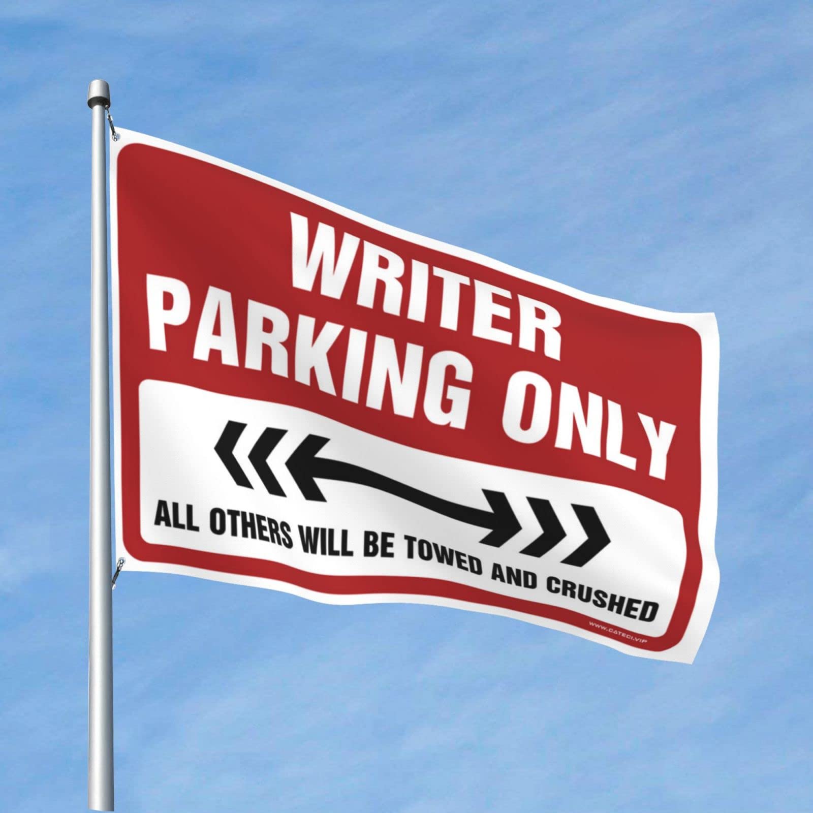 Girl Flags for Bedroom - Writer Parking Only Flag - Outdoor Backyard & Indoor Bar Decor - 60x96 Inch (152x244cm) - Perfect for Teen Room, Man Cave, and Home Office Decorations