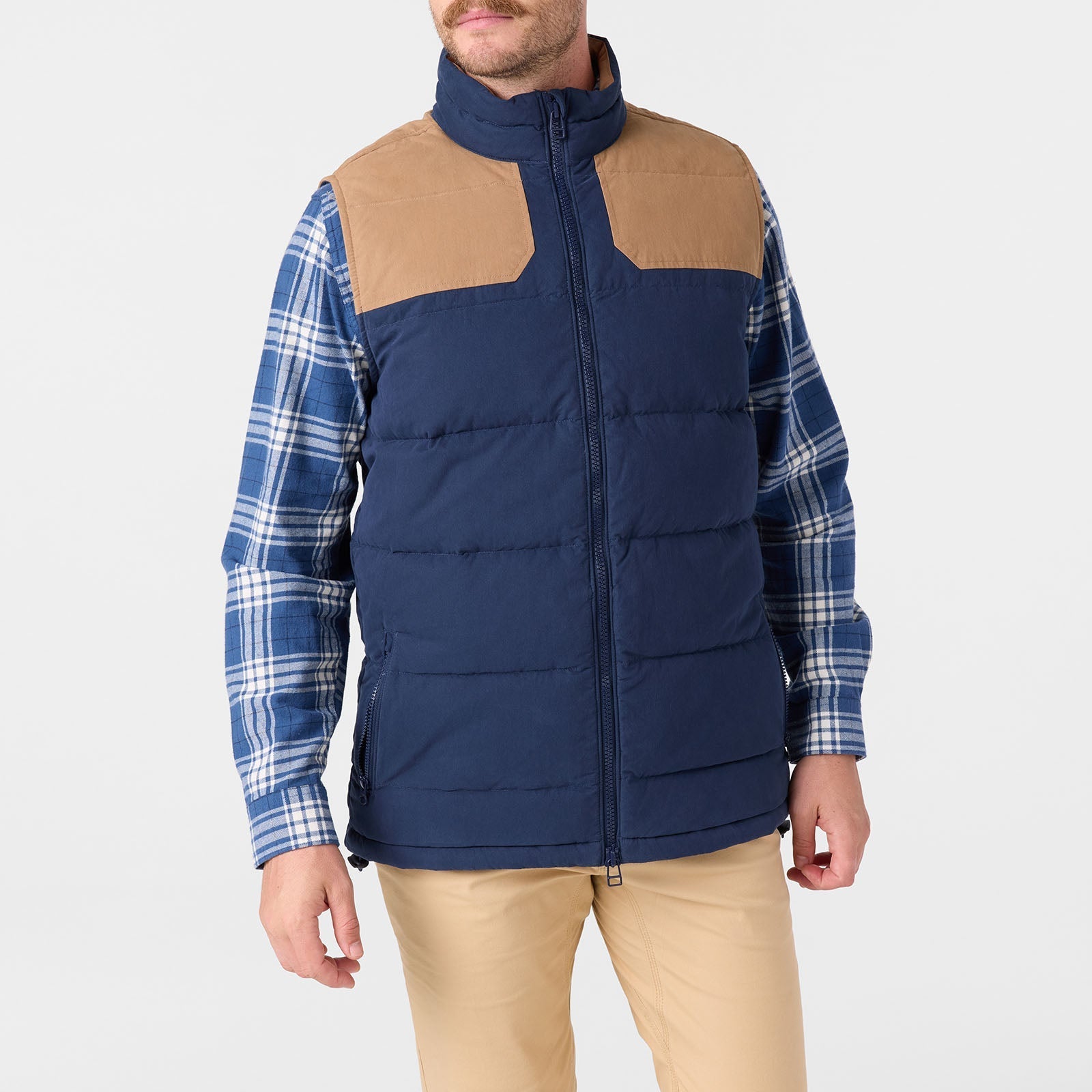 Ryker Peak Down Vest for Men - Lightweight Warm Puffer Jacket for Outdoor Hiking & Winter Travel - Water-Resistant Insulated Coat for Camping, Skiing & Cold Weather Activities