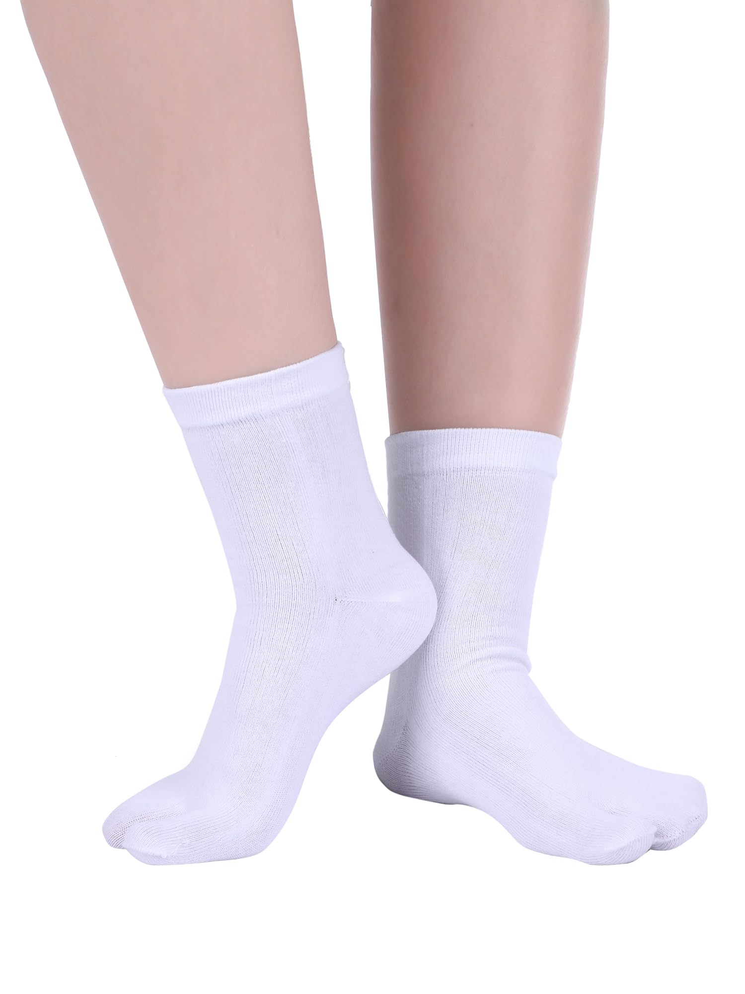 Geyoga 6 Pairs Flip Flop Socks - Split Toe Tabi Socks for Men & Women - Soft Elastic Cotton Socks for Yoga, Pilates, Home & Outdoor Activities