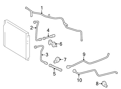 Mopar 0511 9993AA Transmission Oil Cooler Hose - for Auto Repair