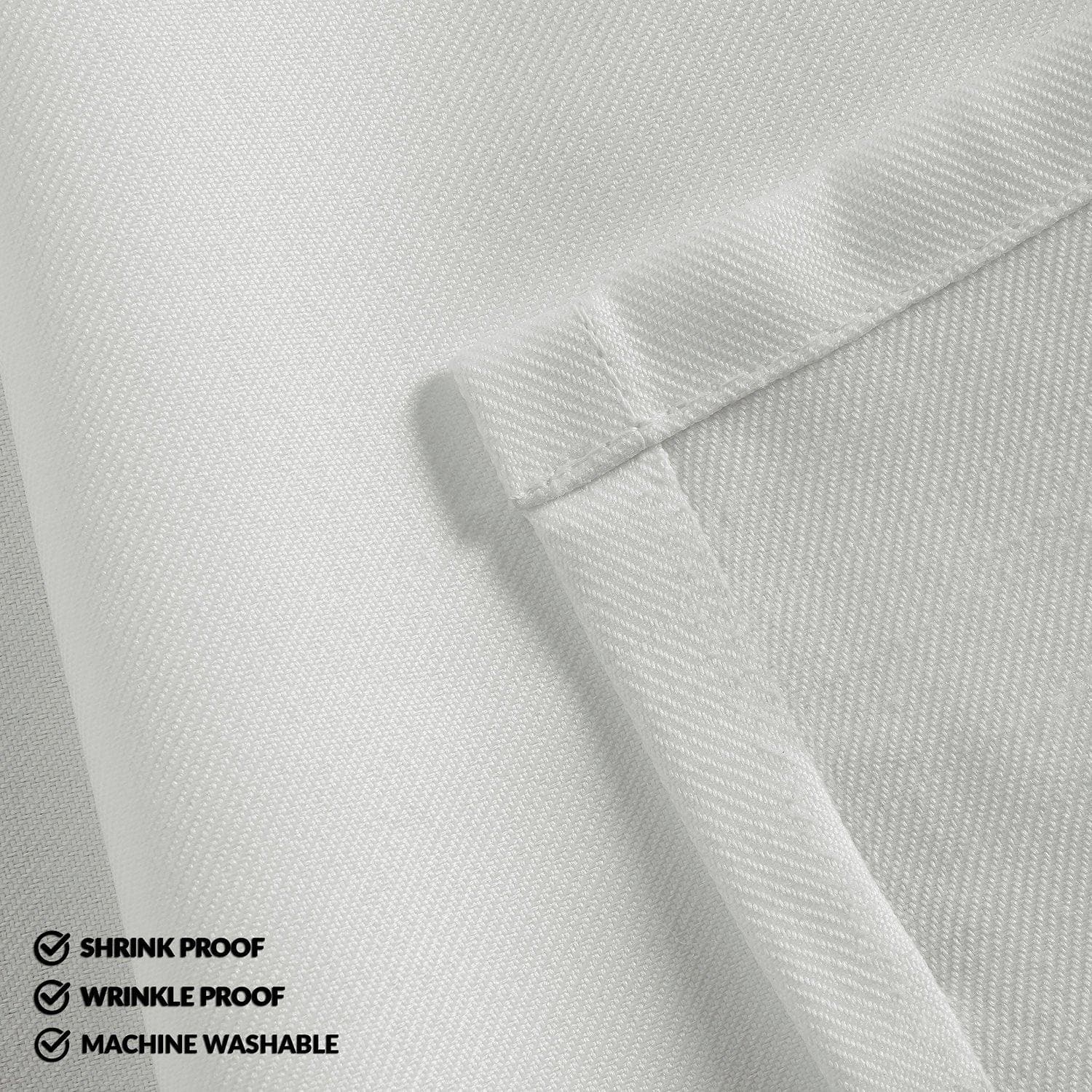 Premium Off-White Performance Twill Tablecloth - Stain & Wrinkle Resistant - Perfect for Weddings, Parties & Fine Dining (60