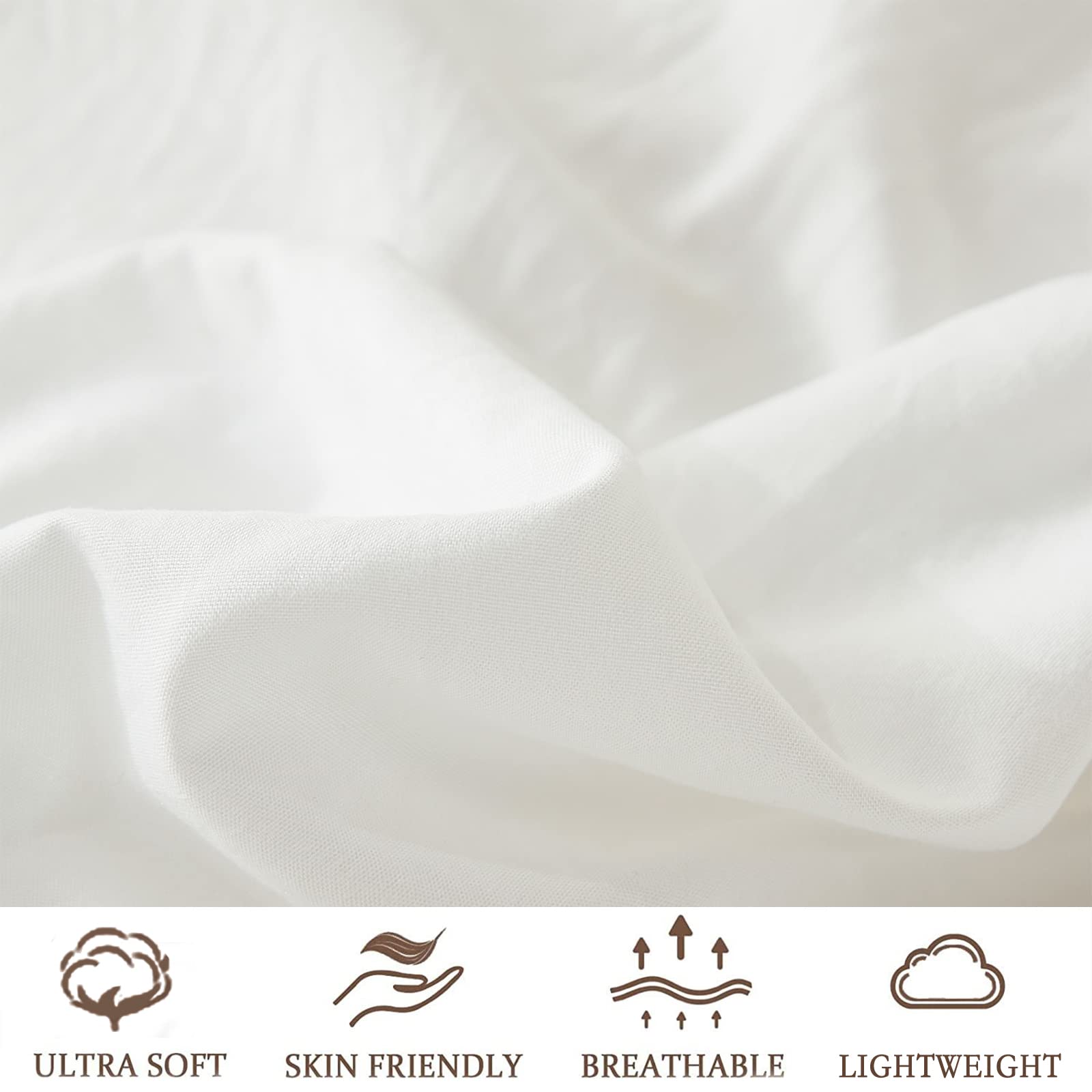 King Size Comforter Set - Ultra Soft Lightweight for Farmhouse & Boho Bedroom Decor