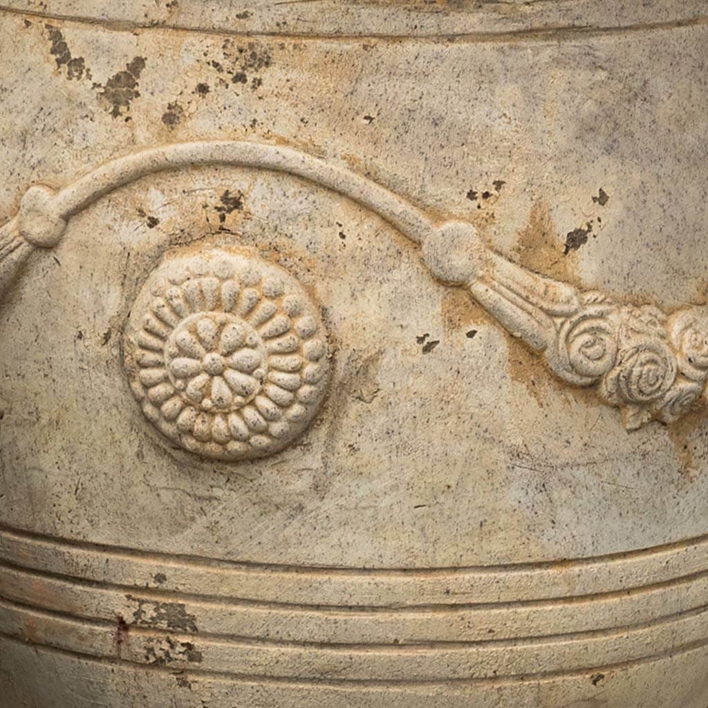 Campania International Anduze Urn Set of 2 - Antico Terra Cotta Outdoor Planter for Garden, Patio & Home Decor | Classic Mediterranean Style Flower Pot for Plants & Greenery