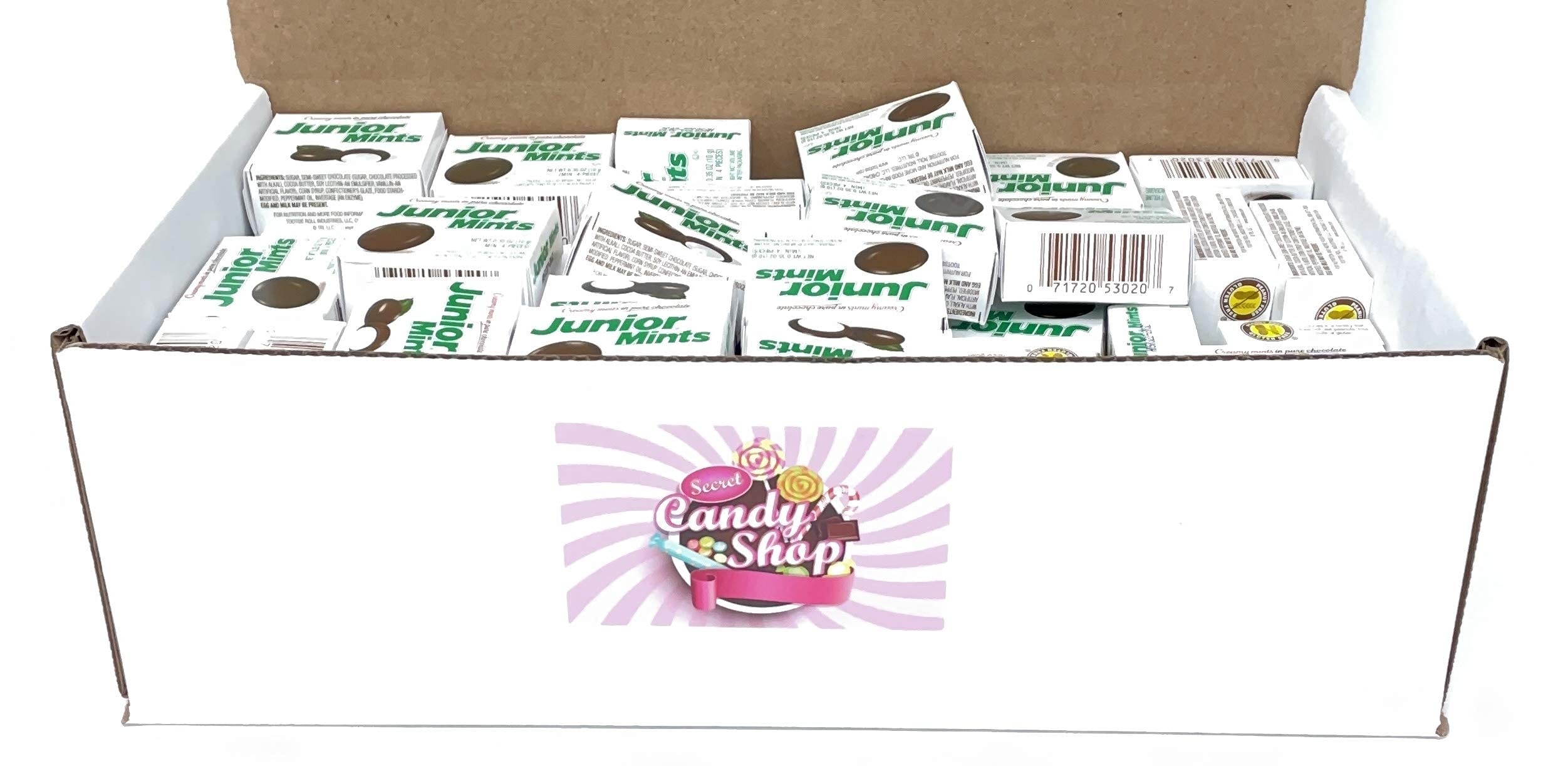 Junior Mints Chocolate Candy - 80 Mini Boxes (2.5oz) | Fresh Peppermint Crème Filled Dark Chocolate | Perfect for Movie Nights, Parties & Office Snacks