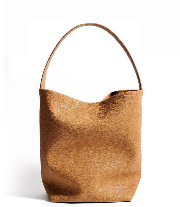 Stylish Leather Bucket Tote Bag for Women - Fashionable Handbag with Adjustable Strap - Perfect for Work, Travel & Everyday Use