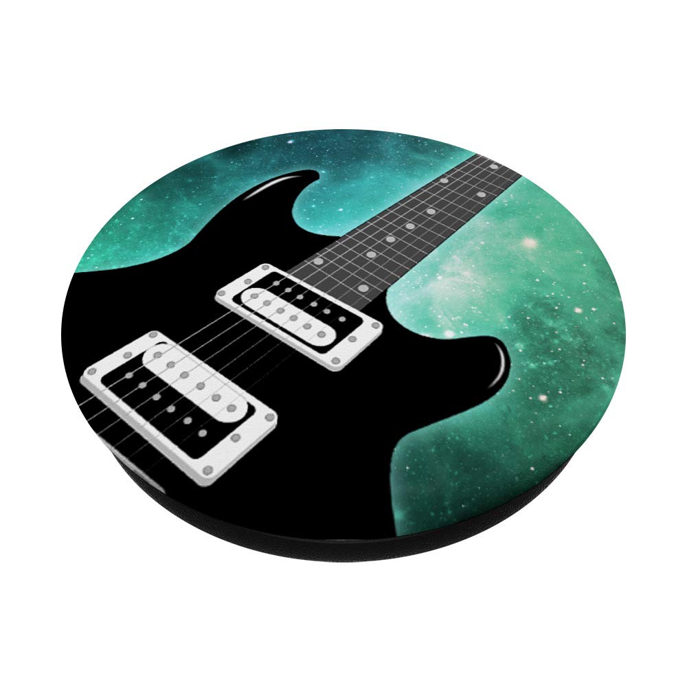 Electric Guitar Galaxy Nebula Space Design PopSockets PopGrip - Swappable Phone Grip for iPhone, Samsung & Tablets - Perfect for Musicians, Guitar Lovers & Space Enthusiasts
