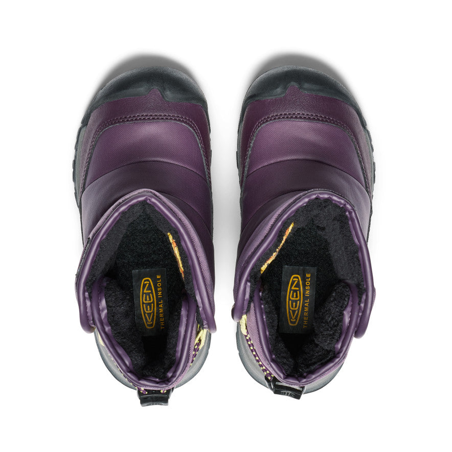 **Little Kids' Puffrider Waterproof Winter Boots - Black Plum/Daiquiri Green | Warm & Cozy Snow Boots for Toddlers | Perfect for Snow Play, Sledding & Outdoor Winter Adventures**