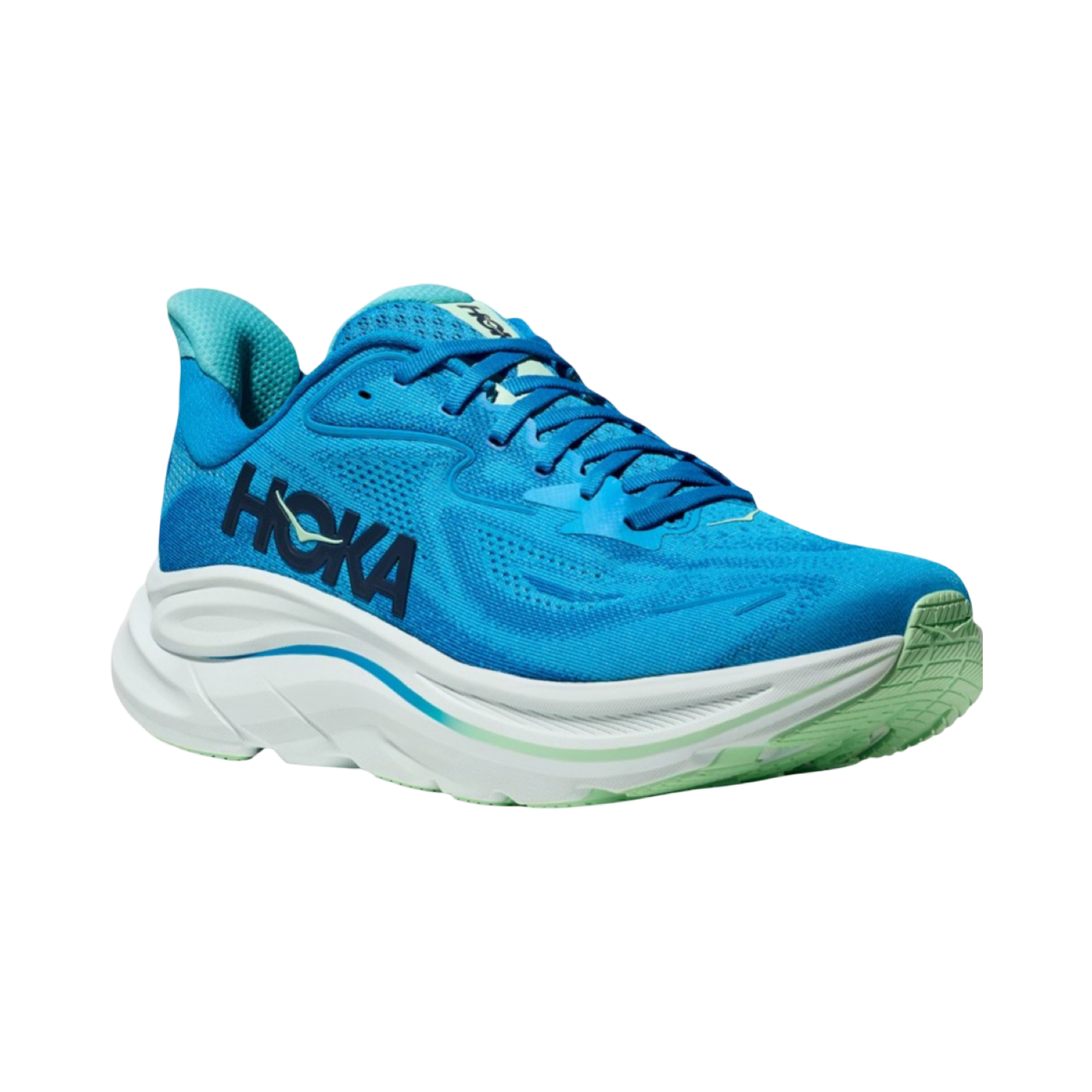 Hoka Clifton 10 Wide Men's Running Shoes - D Width in Blue Skyard Blue | Lightweight Cushioned Road Running Shoes for Men | Perfect for Marathon Training & Daily Jogging