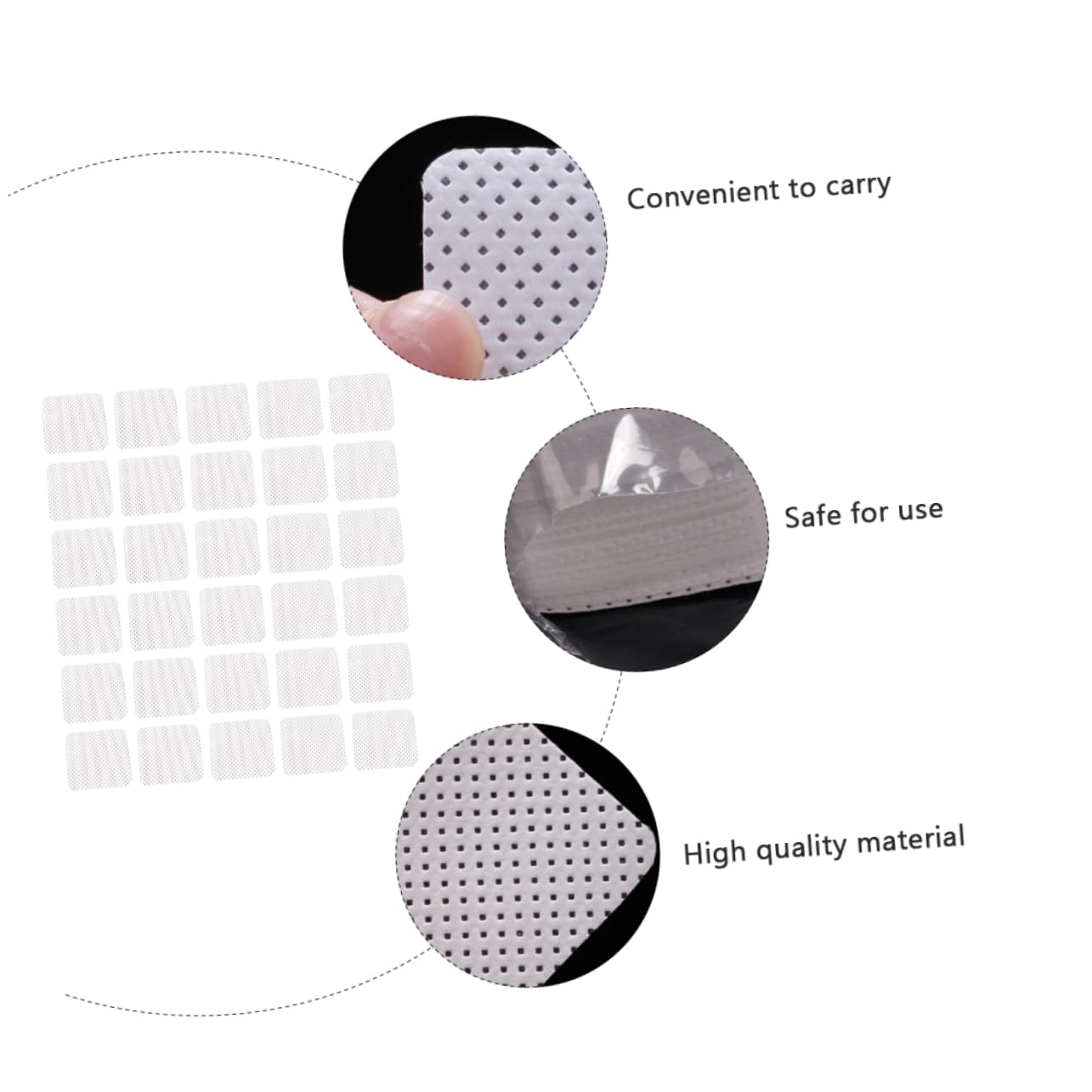 Hemoton 3-Pack Non-Woven Adhesive Wipes (1000pcs x 3) - Lash Glue Remover, Nail Polish & Glue Cleaning Cloths for Eyelash Extensions, Nail Art & Craft Projects - Perfect for Salon Professionals & DIY Beauty Enthusiasts