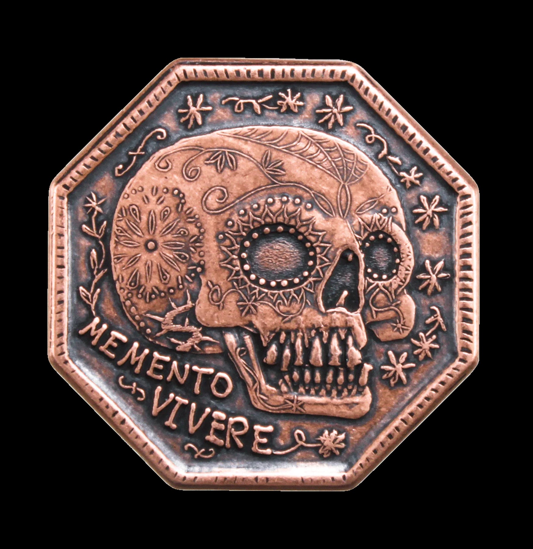Memento Mori Coin - Ancient Roman Inspired Collectible Coin for Meditation, Mindfulness & Stoic Philosophy - Perfect for Gifts, Home Decor & Spiritual Reflection