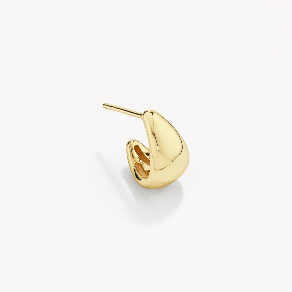 10k Gold Dome Huggie Stud Earrings for Women - Minimalist Hoop Earrings for Everyday Wear, Gift Giving & Special Occasions