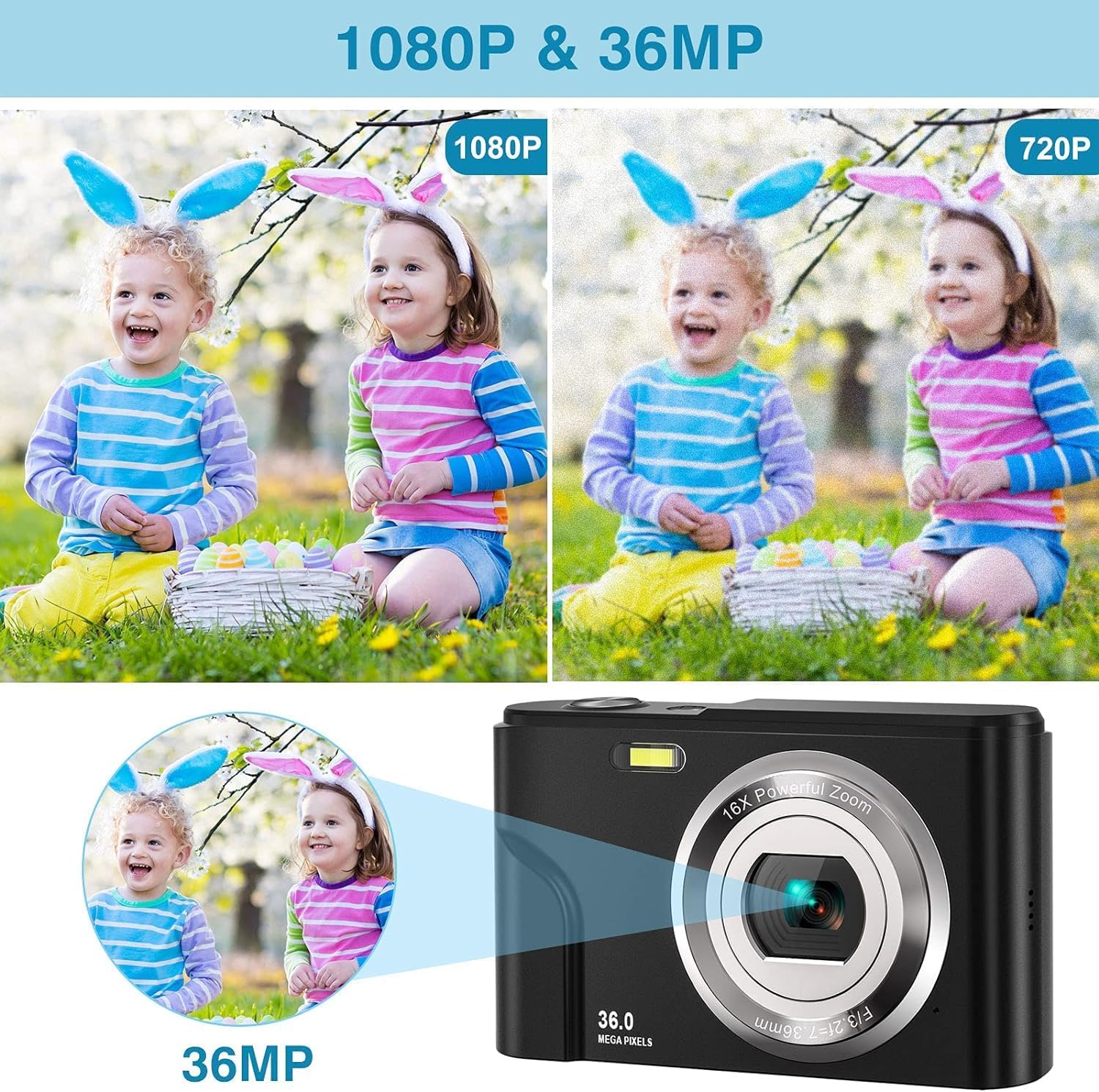 FHD 1080P Digital Camera with 2.4
