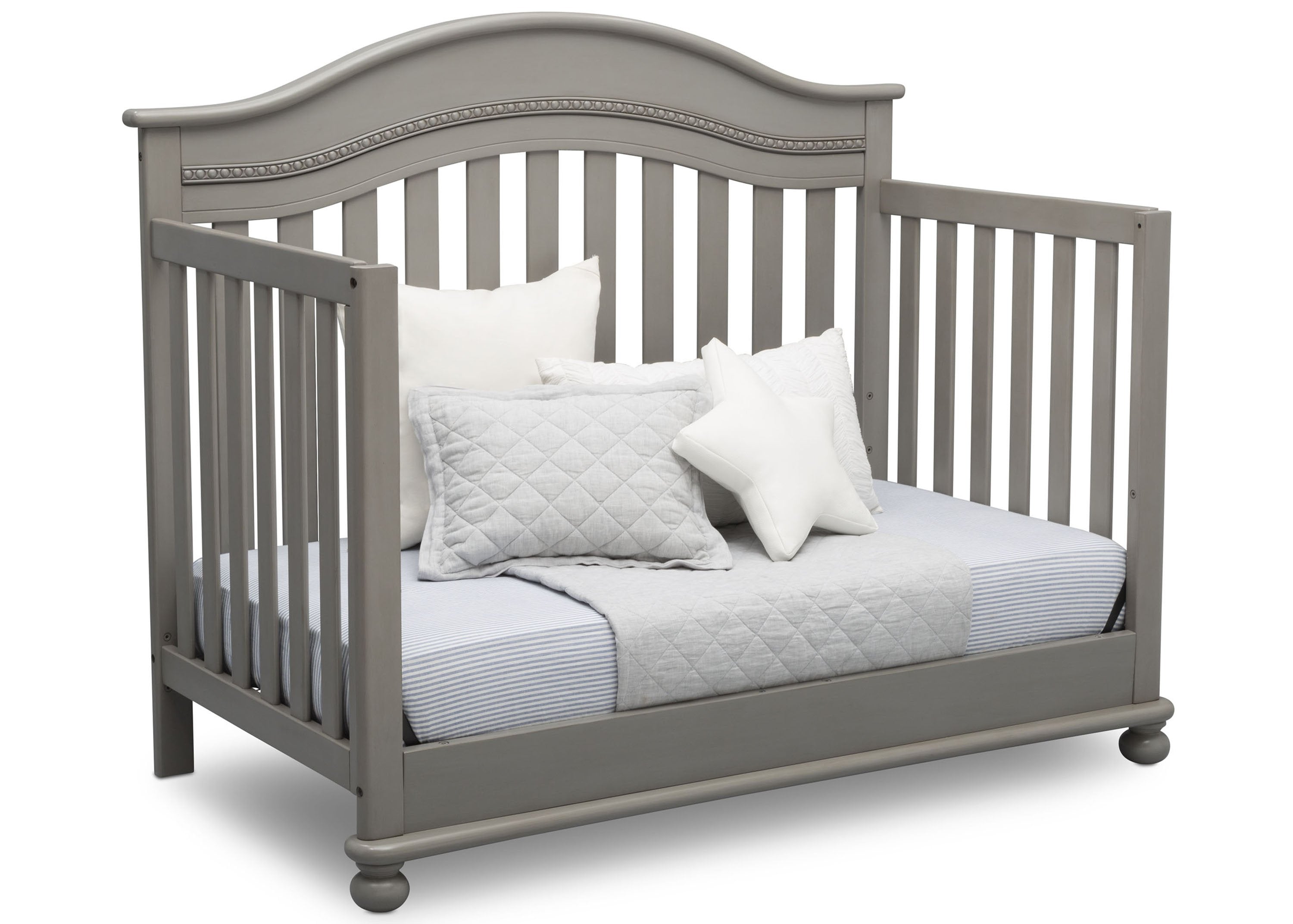 Bristol 4-in-1 Convertible Baby Crib - Toddler Bed, Daybed & Full-Size Bed Frame - Safe Nursery Furniture for Newborns & Kids - Perfect for Bedrooms, Daycare & Guest Rooms