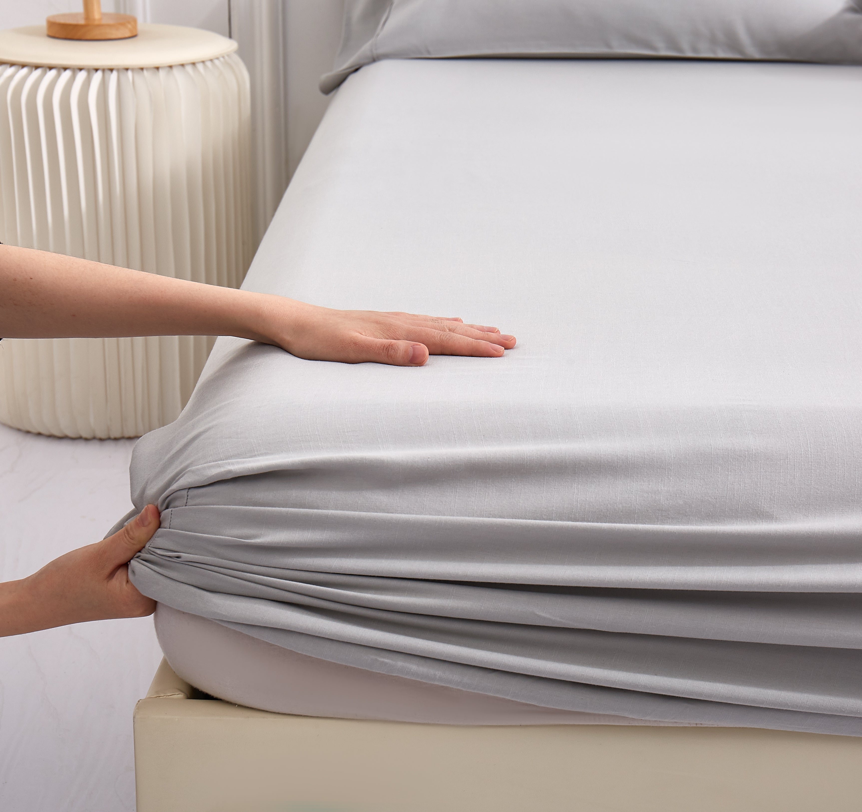 Premium Bamboo & Linen Bed Sheet Set - Queen & King Size | Ultra Soft, Breathable & Eco-Friendly Luxury Bedding | Perfect for Hot Sleepers & Sustainable Home Decor