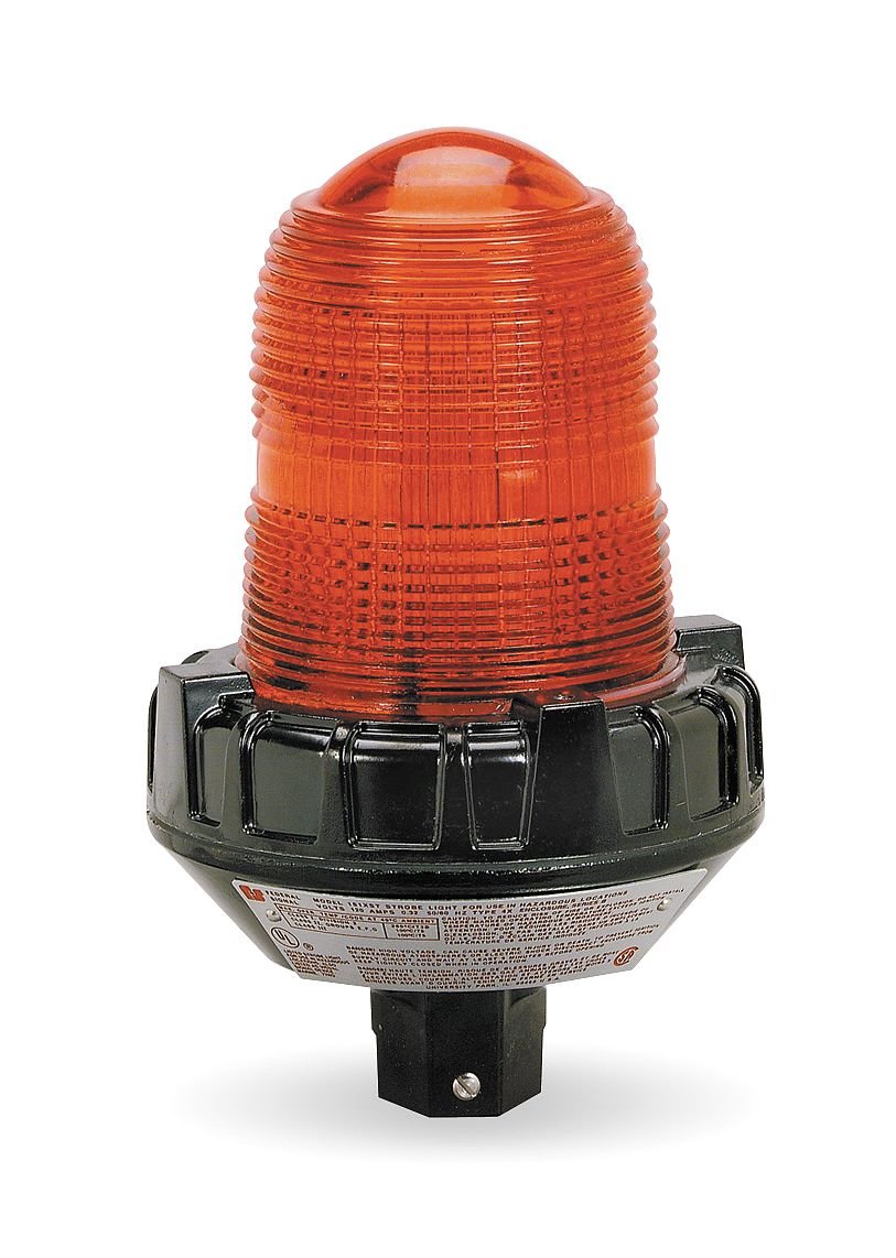 Hazardous Location LED Warning Light - Red Safety Beacon for Industrial, Construction & Emergency Use