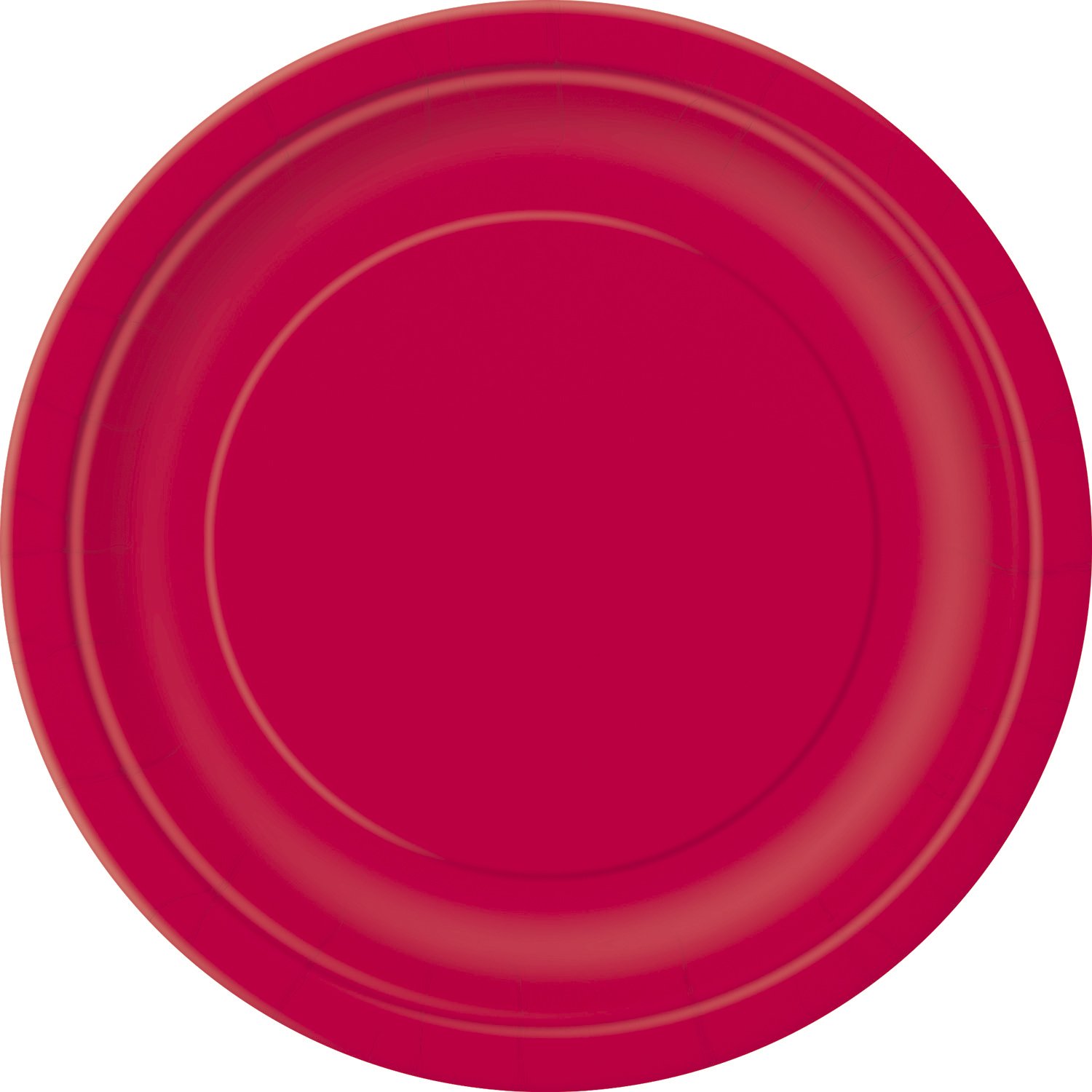 Ruby Red 7 Inch Round Disposable Dessert Plates - Pack of 20 - Sturdy Paper Party Plates for Birthday Cakes, Cupcakes, Cookies & Appetizers - Perfect for Birthday Parties, Baby Showers, Weddings & Holiday Celebrations