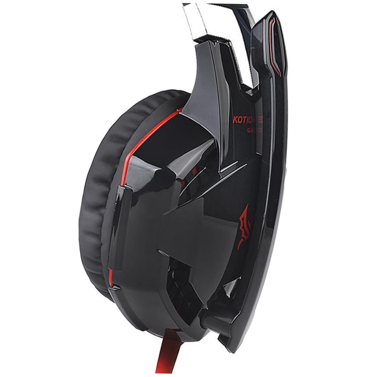 Best Gaming Headphones with Noise-Canceling Mic - Comfortable Over-Ear LED Headset for PC, PS5, Xbox (Black/Red) - Perfect for Streaming, Esports & Late-Night Gaming Sessions