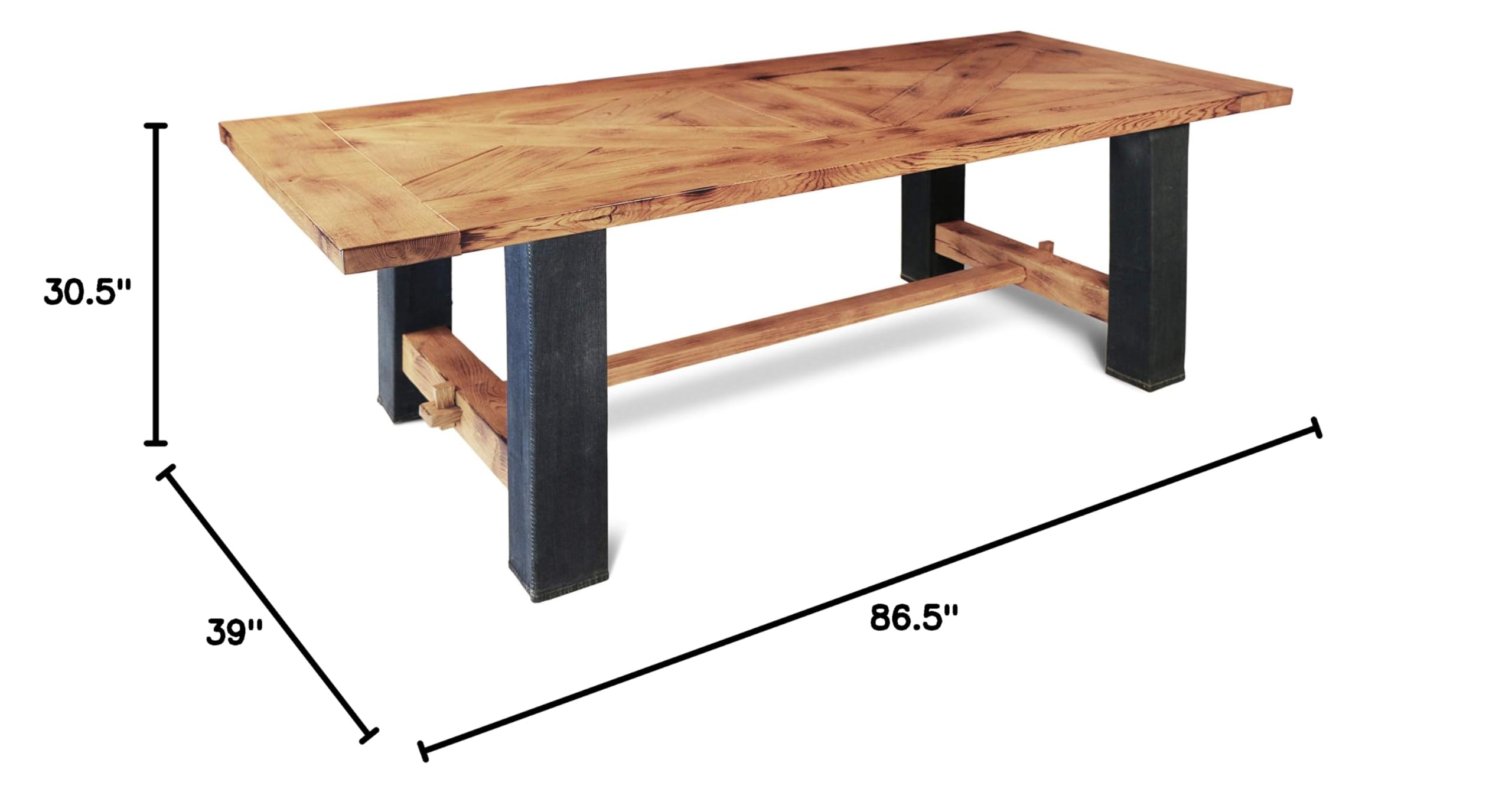 Premium Oak Wood Dining Table - Durable, Elegant Design for Family Gatherings and Dinner Parties